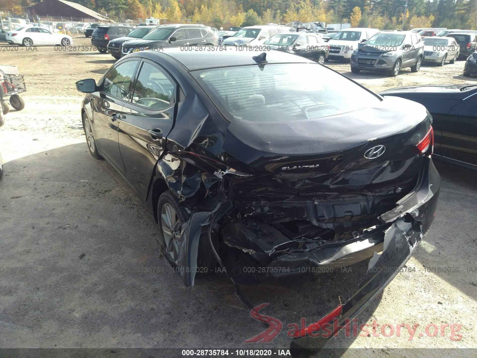 5NPDH4AE8GH709381 2016 HYUNDAI ELANTRA