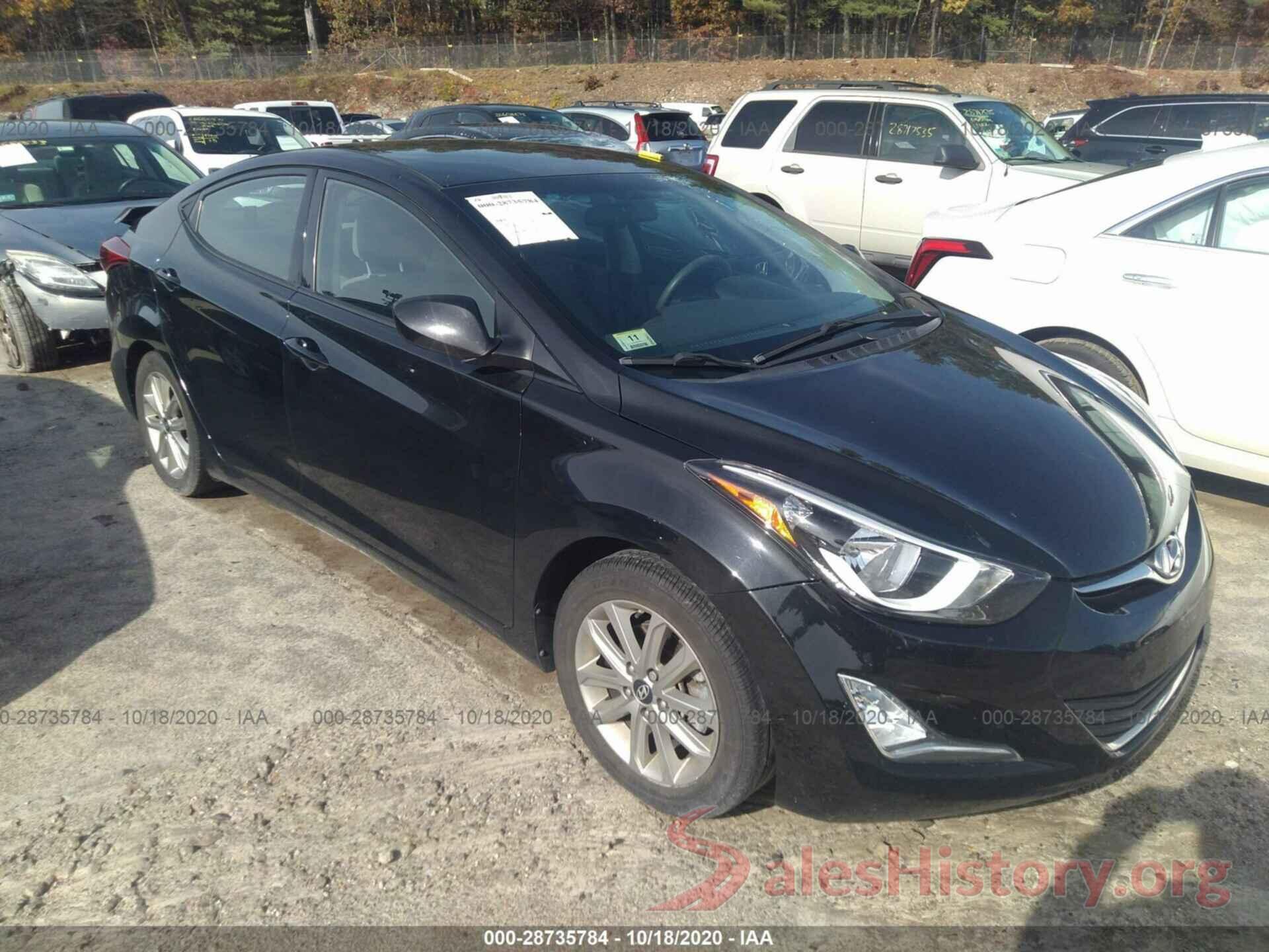 5NPDH4AE8GH709381 2016 HYUNDAI ELANTRA