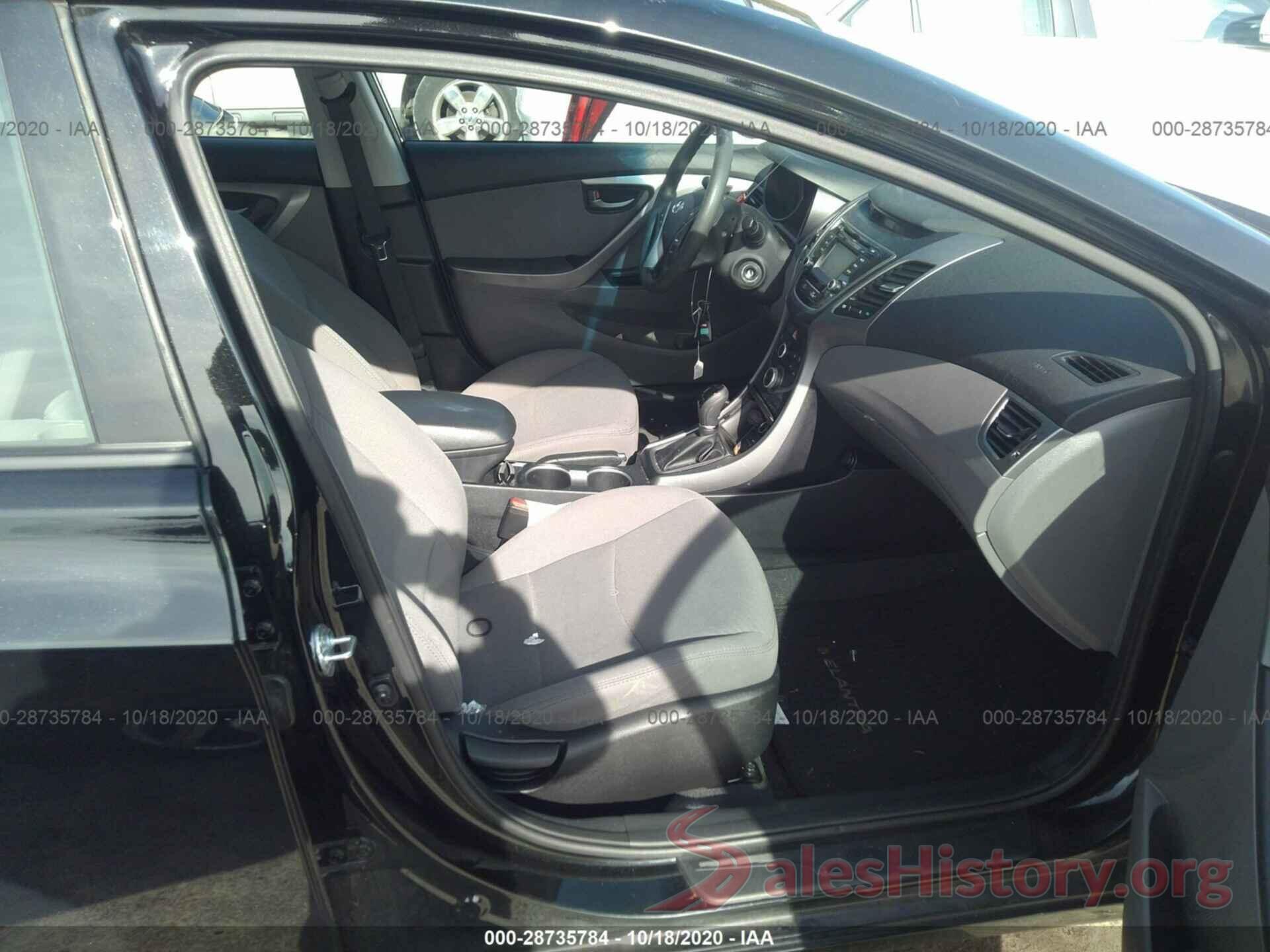 5NPDH4AE8GH709381 2016 HYUNDAI ELANTRA