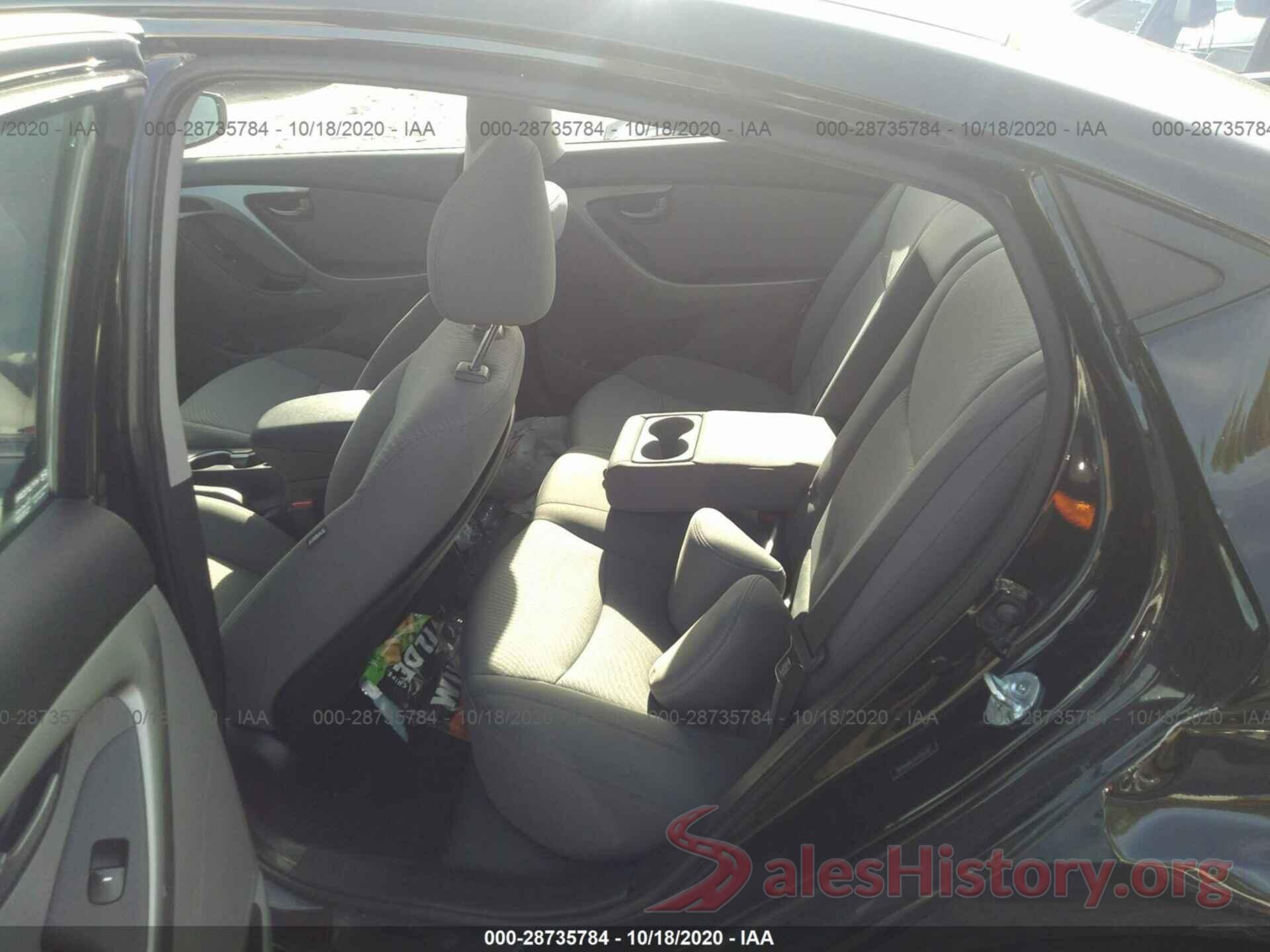 5NPDH4AE8GH709381 2016 HYUNDAI ELANTRA