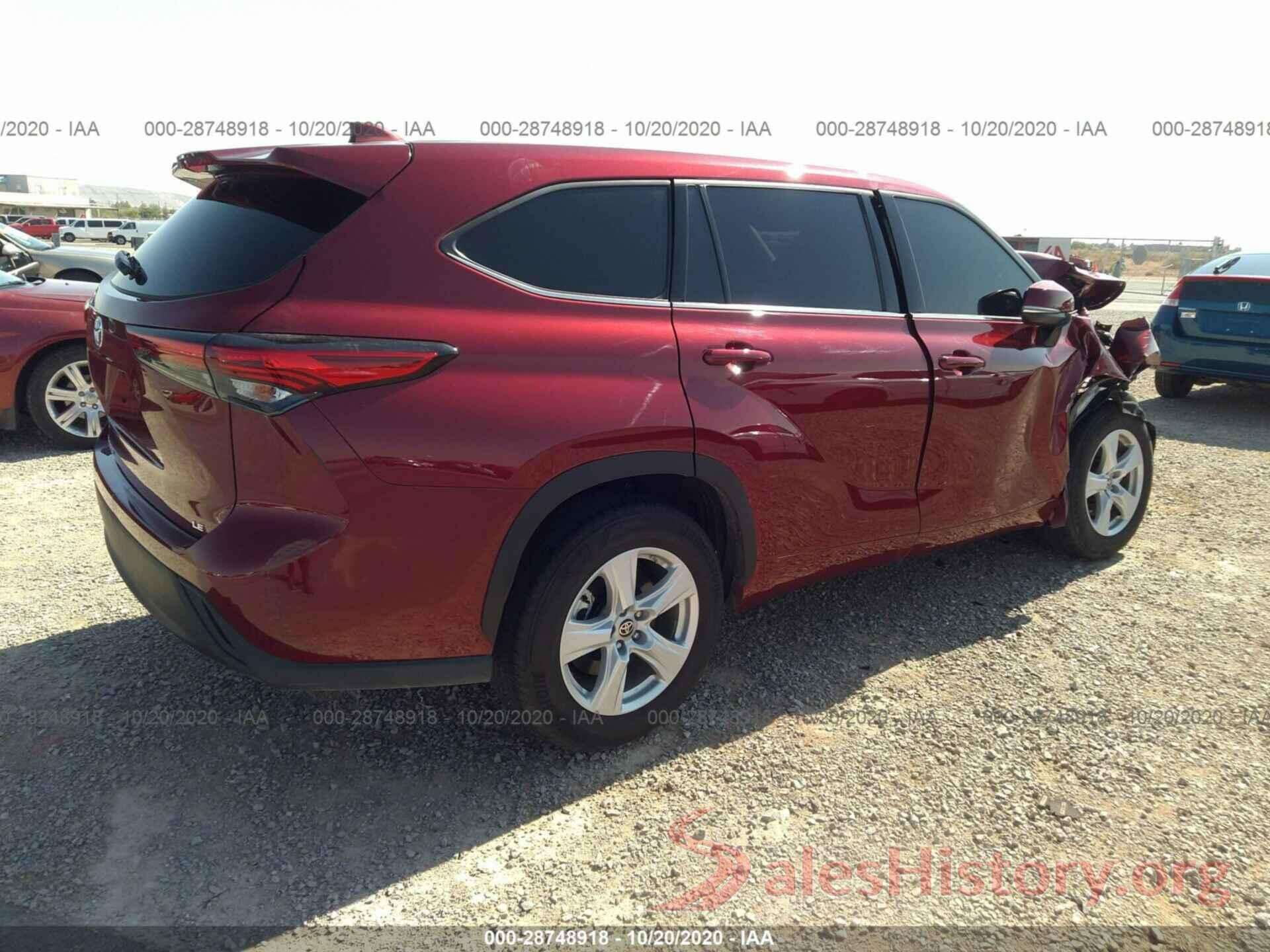 5TDZZRAH8LS013201 2020 TOYOTA HIGHLANDER