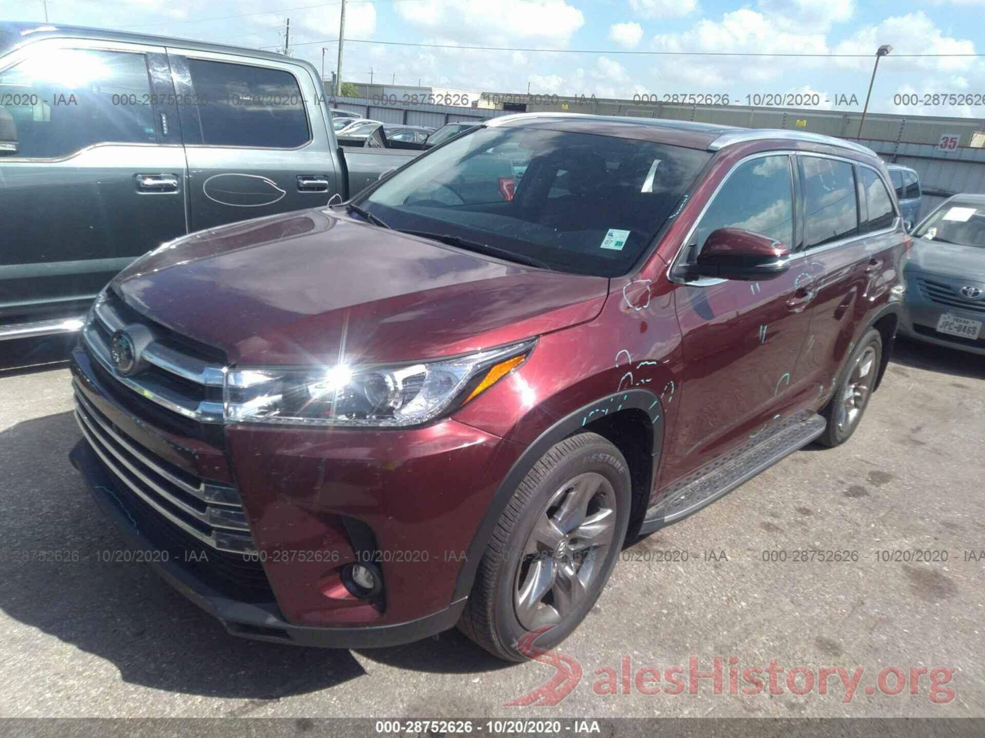 5TDYZRFH3KS292902 2019 TOYOTA HIGHLANDER