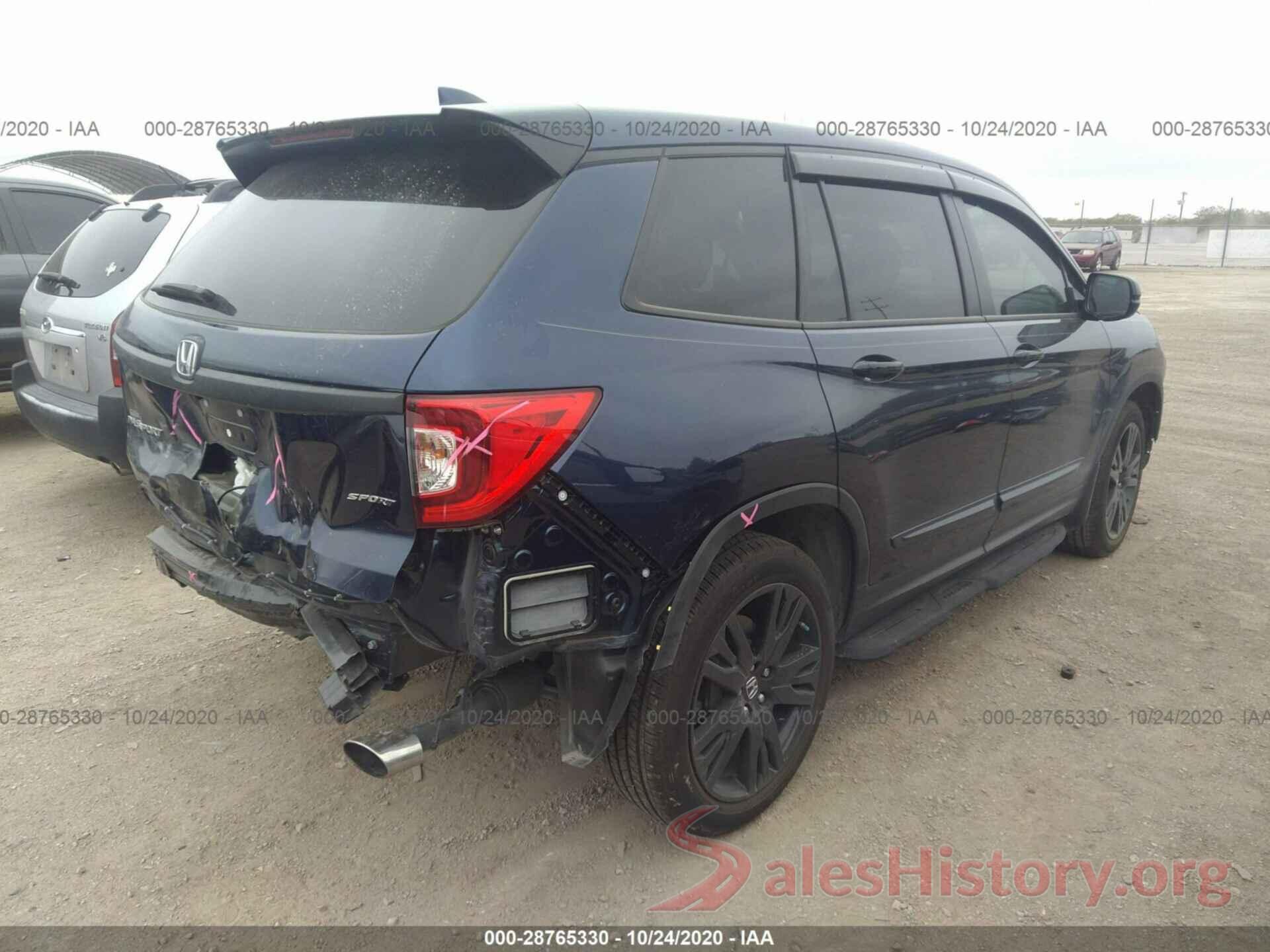 5FNYF7H21KB008743 2019 HONDA PASSPORT