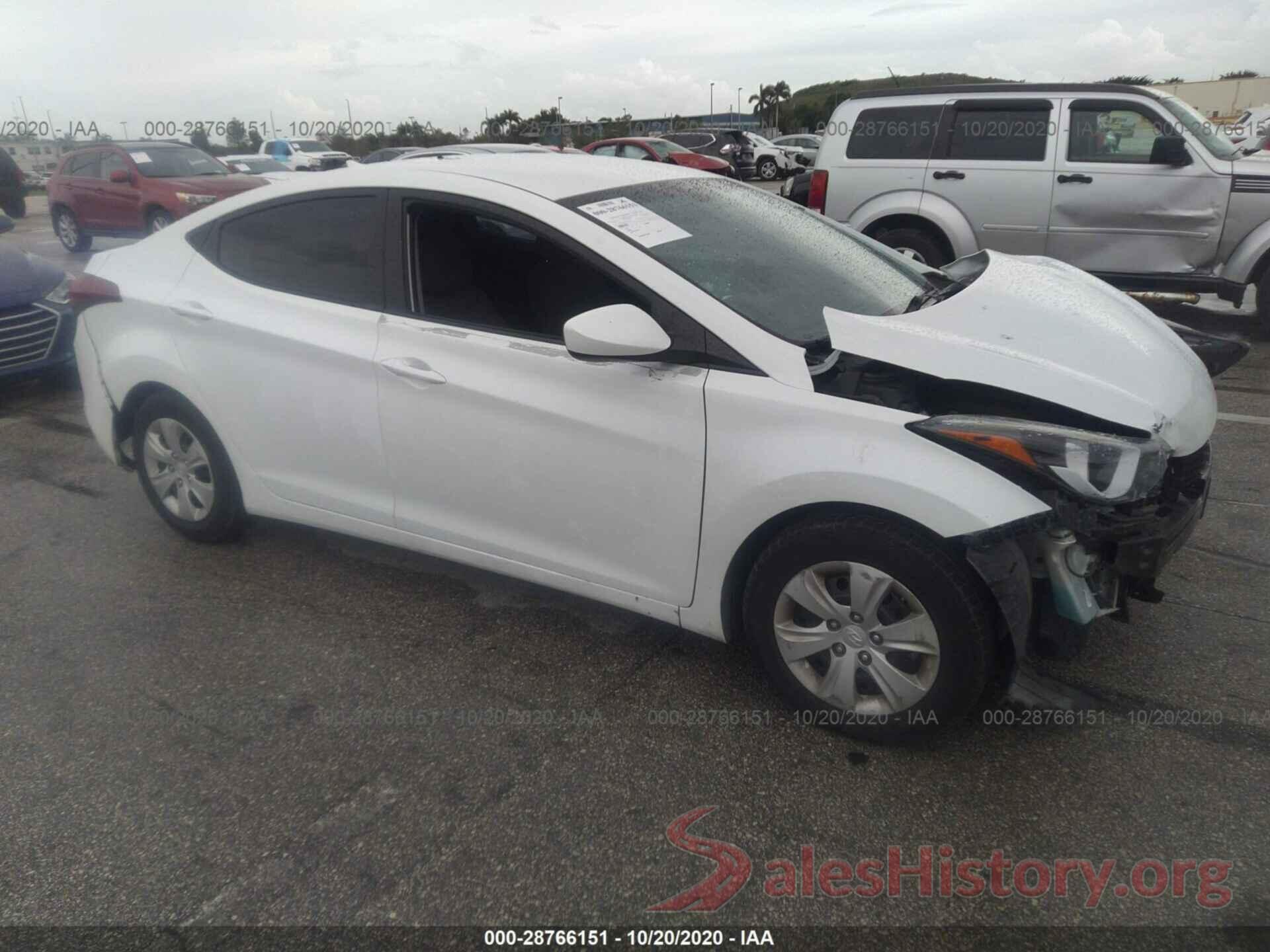 5NPDH4AE1GH663523 2016 HYUNDAI ELANTRA