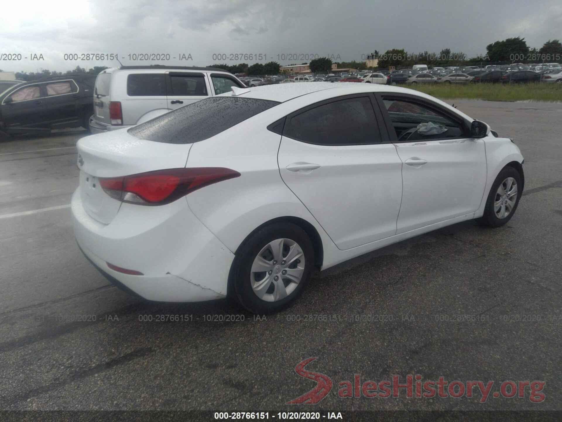 5NPDH4AE1GH663523 2016 HYUNDAI ELANTRA