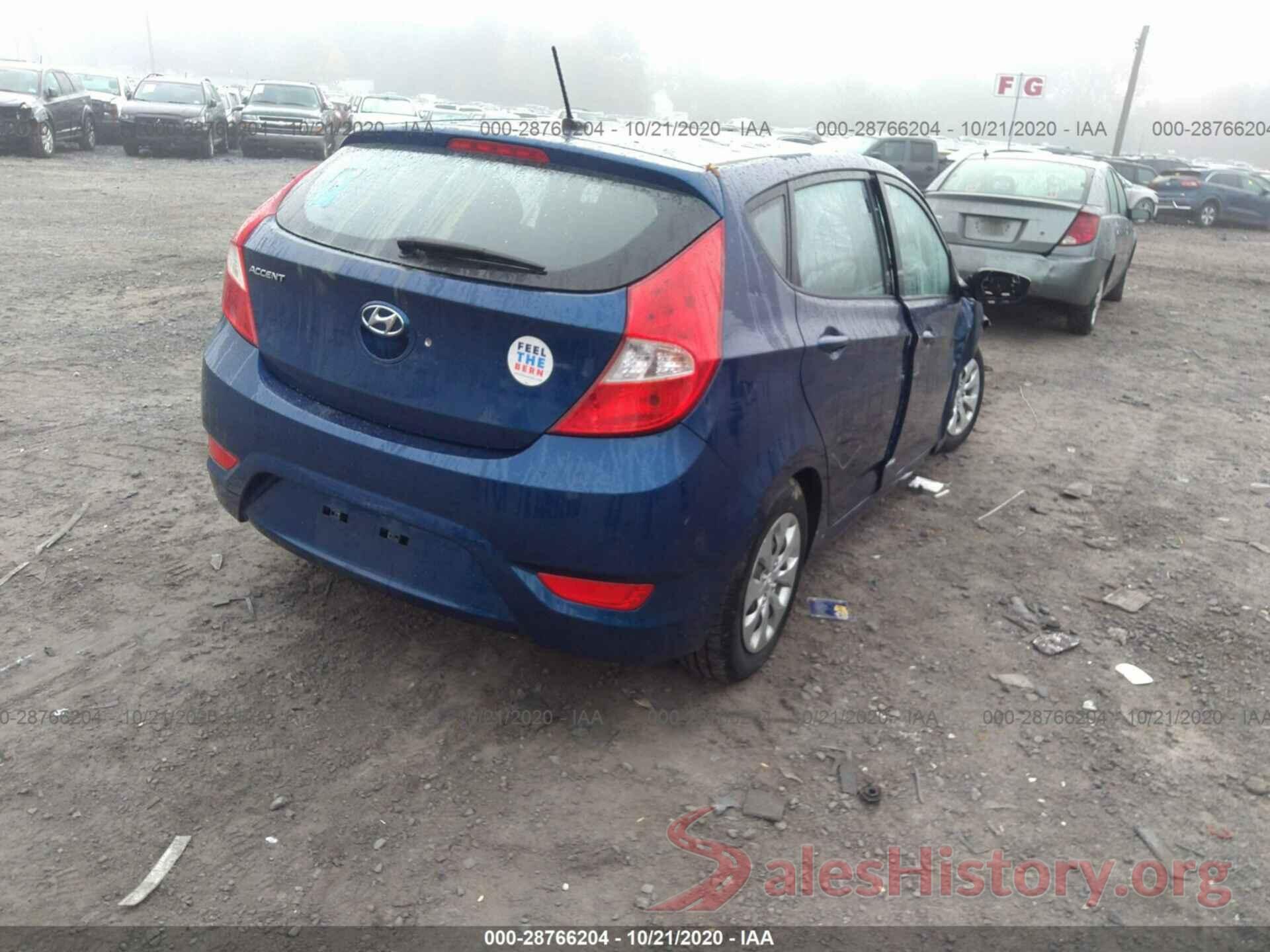 KMHCT5AE9GU237192 2016 HYUNDAI ACCENT