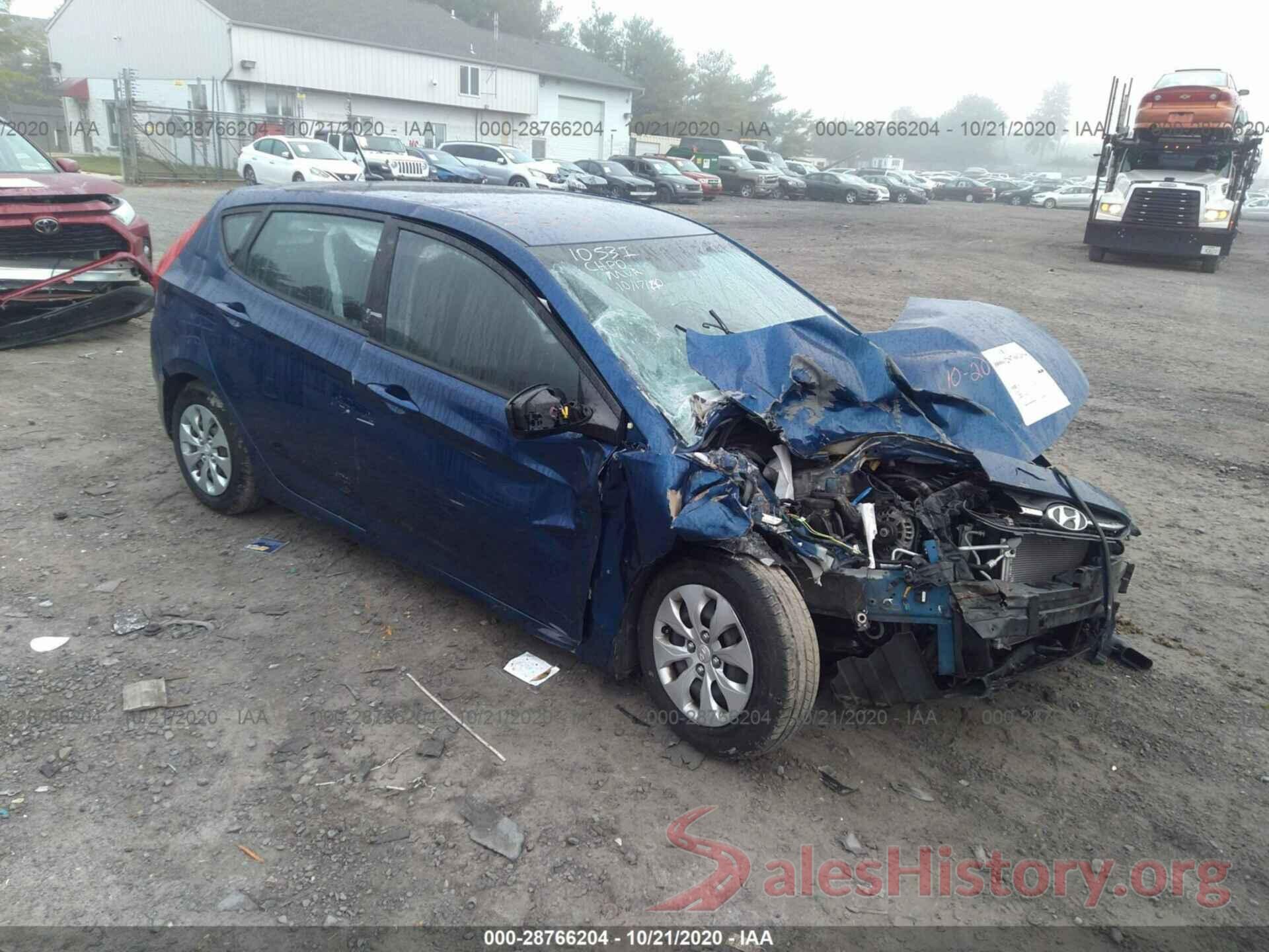 KMHCT5AE9GU237192 2016 HYUNDAI ACCENT