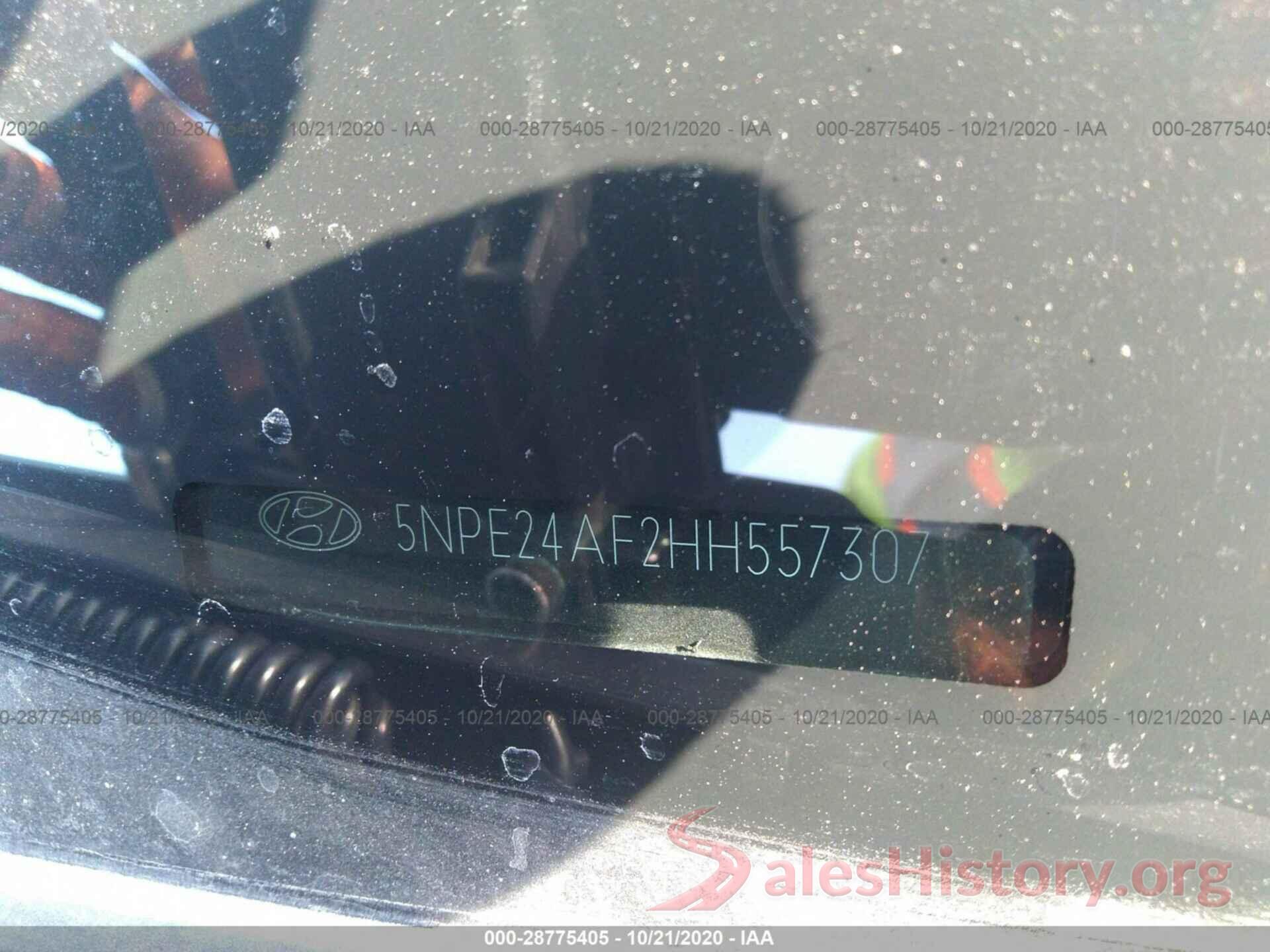 5NPE24AF2HH557307 2017 HYUNDAI SONATA