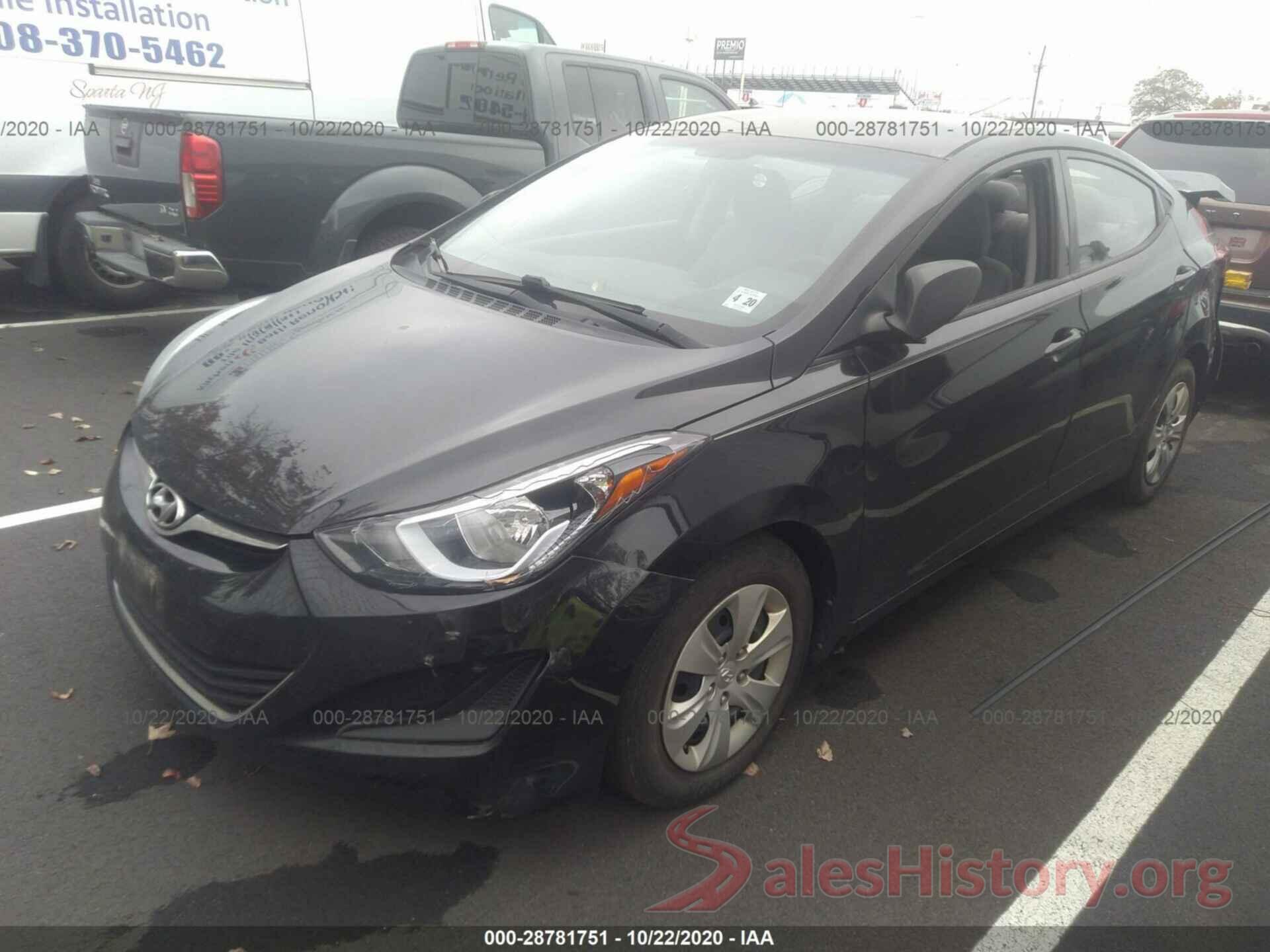 5NPDH4AE9GH733981 2016 HYUNDAI ELANTRA