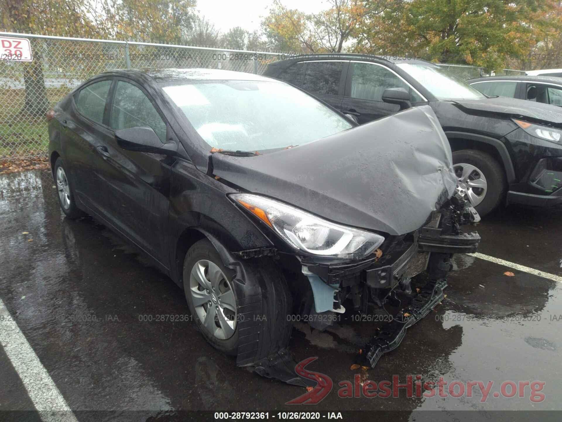 KMHDH4AEXGU636676 2016 HYUNDAI ELANTRA