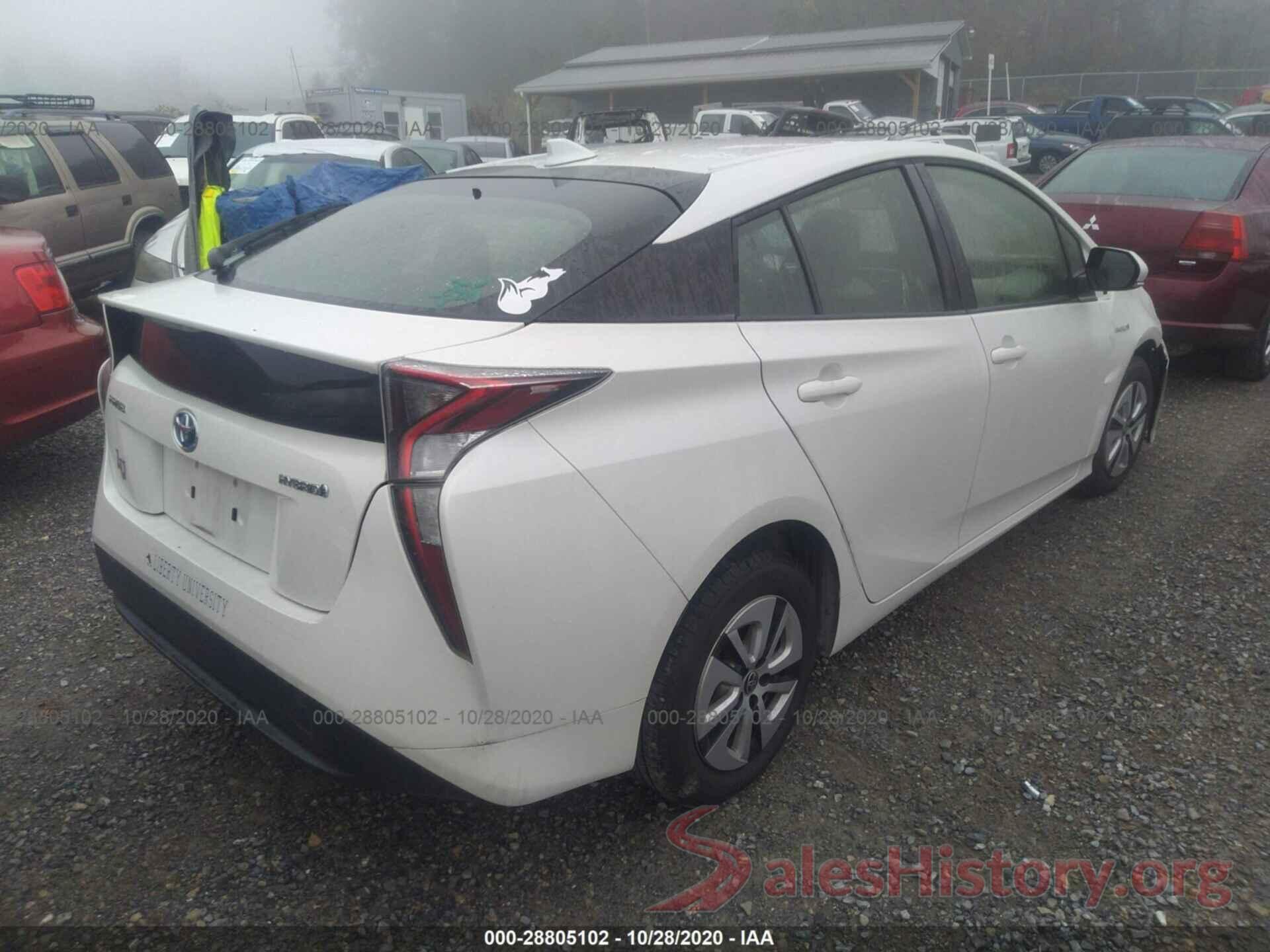 JTDKARFU1G3005785 2016 TOYOTA PRIUS