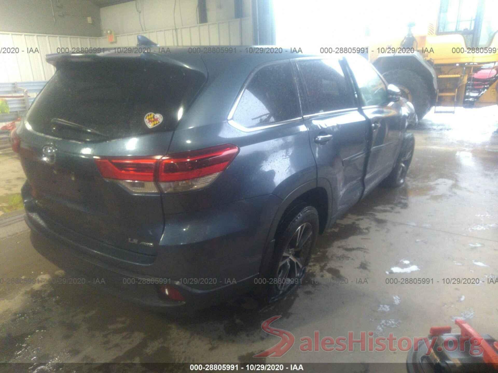 5TDBZRFH5HS399416 2017 TOYOTA HIGHLANDER