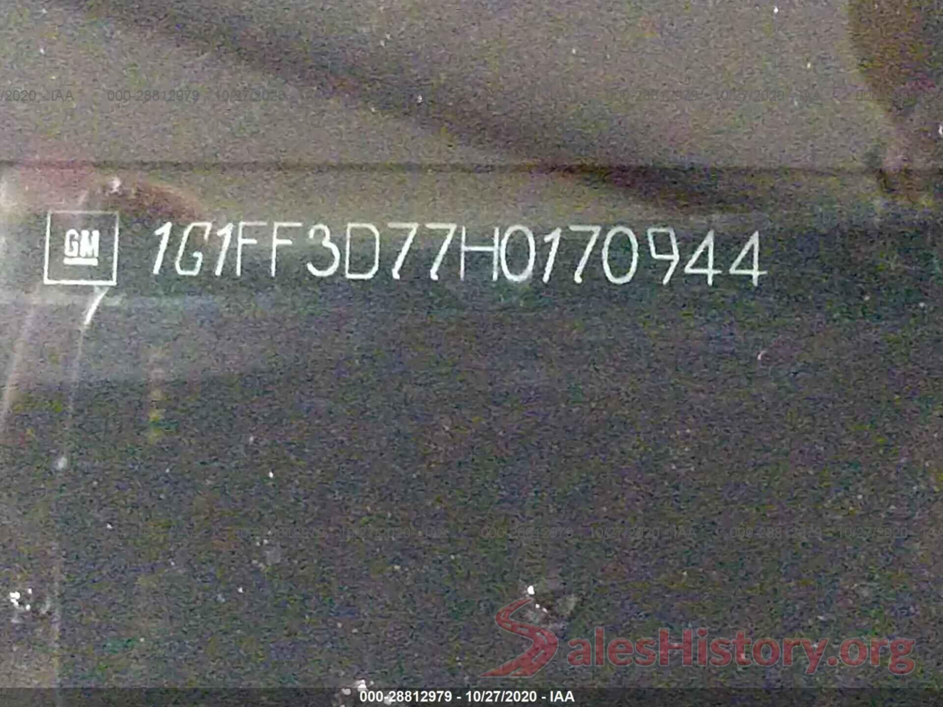 1G1FF3D77H0170944 2017 CHEVROLET CAMARO