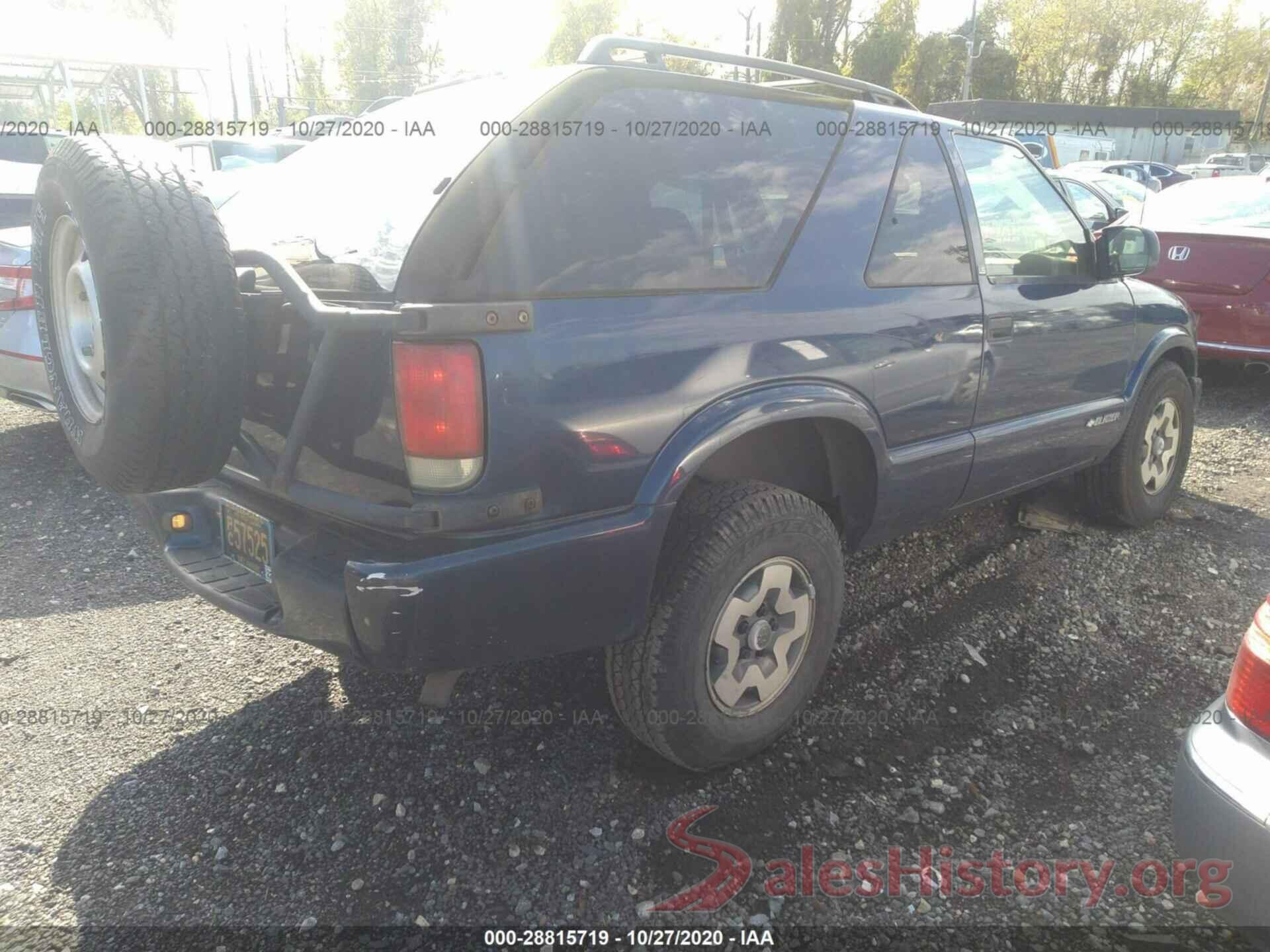 1GNCT18WX1K146762 2001 CHEVROLET BLAZER