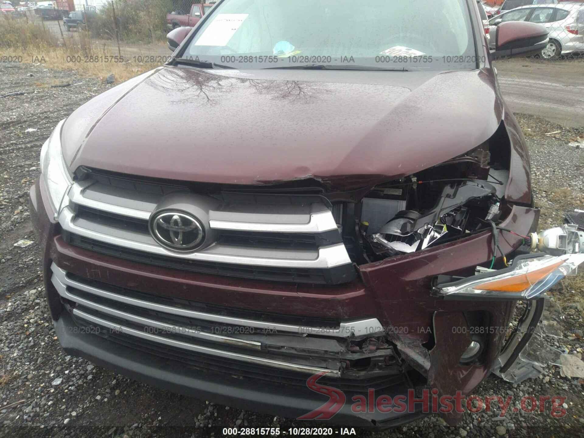 5TDJZRFH0KS980356 2019 TOYOTA HIGHLANDER