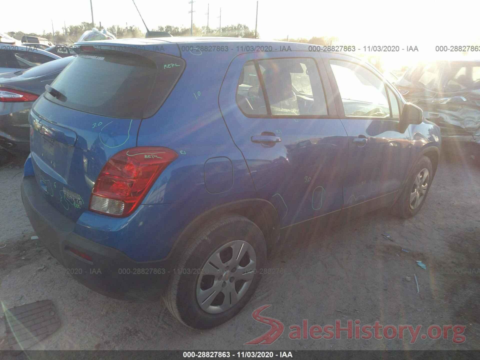 KL7CJKSB0GB630178 2016 CHEVROLET TRAX