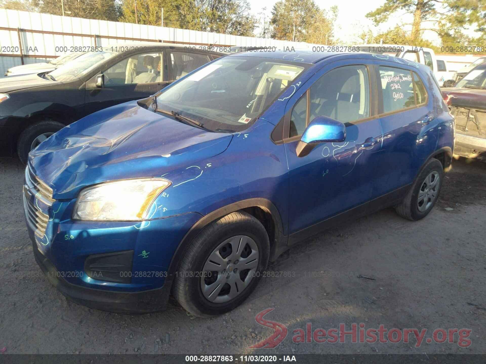 KL7CJKSB0GB630178 2016 CHEVROLET TRAX