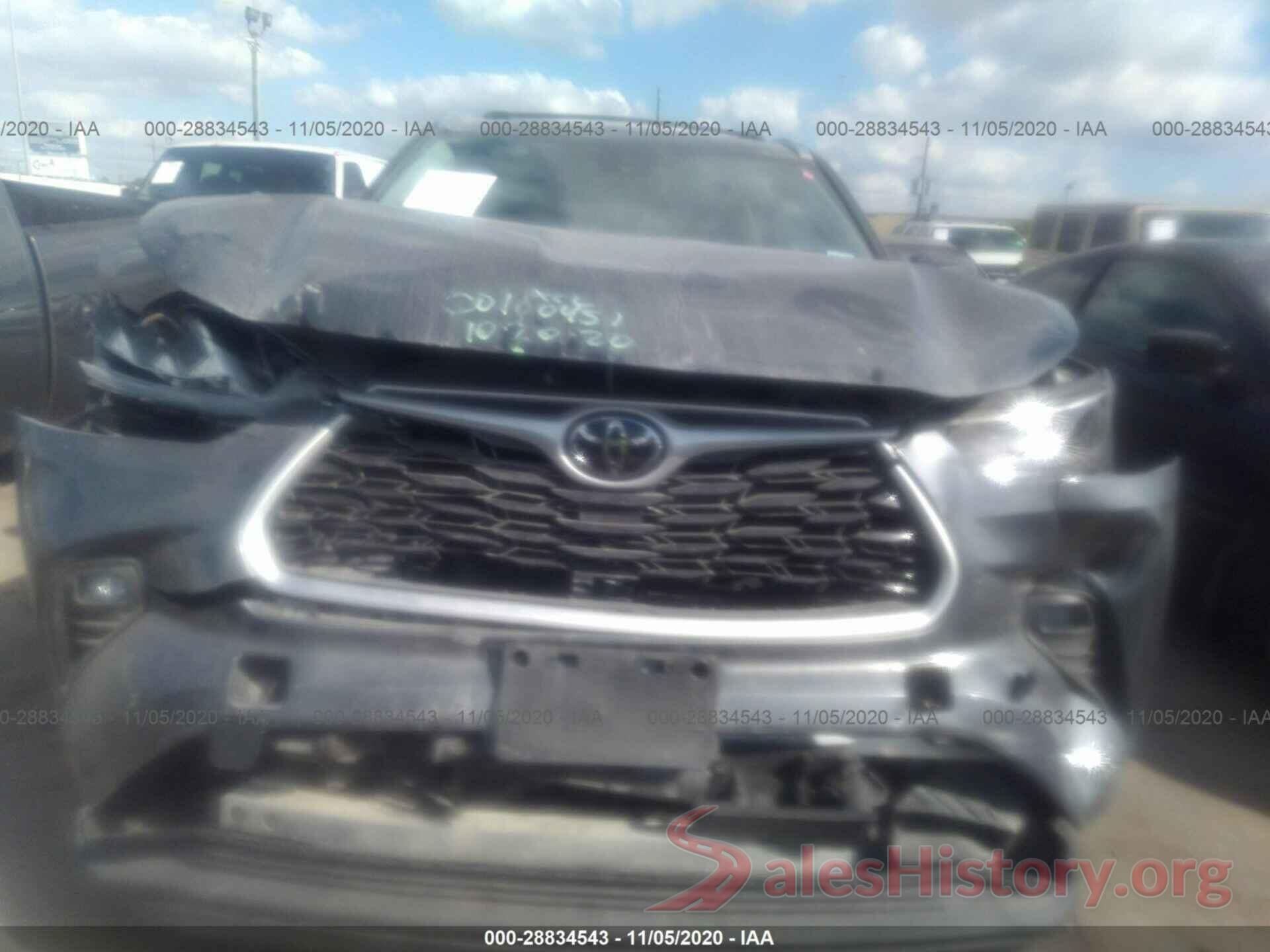 5TDGZRAH7LS509727 2020 TOYOTA HIGHLANDER