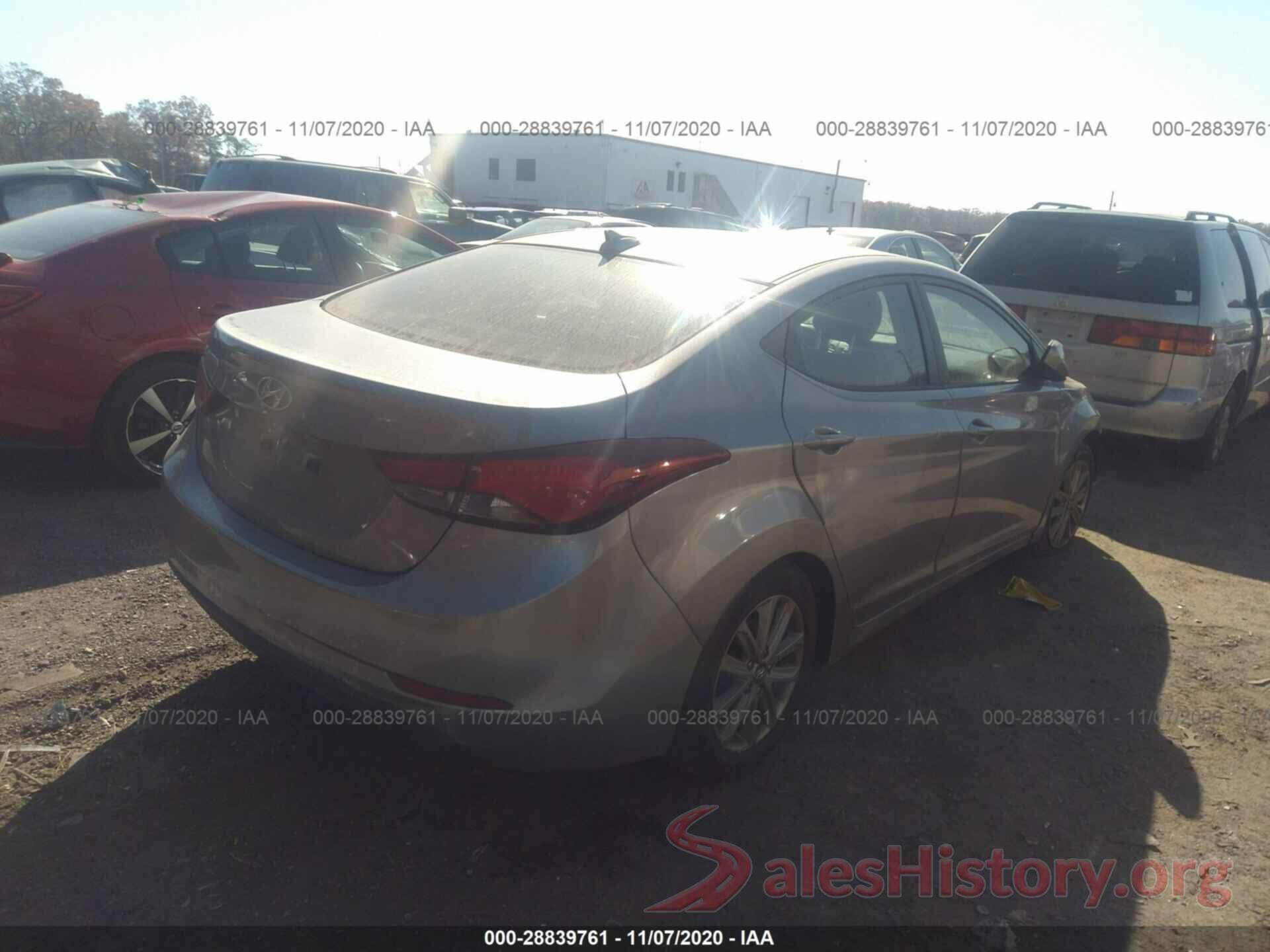 5NPDH4AE0GH661911 2016 HYUNDAI ELANTRA