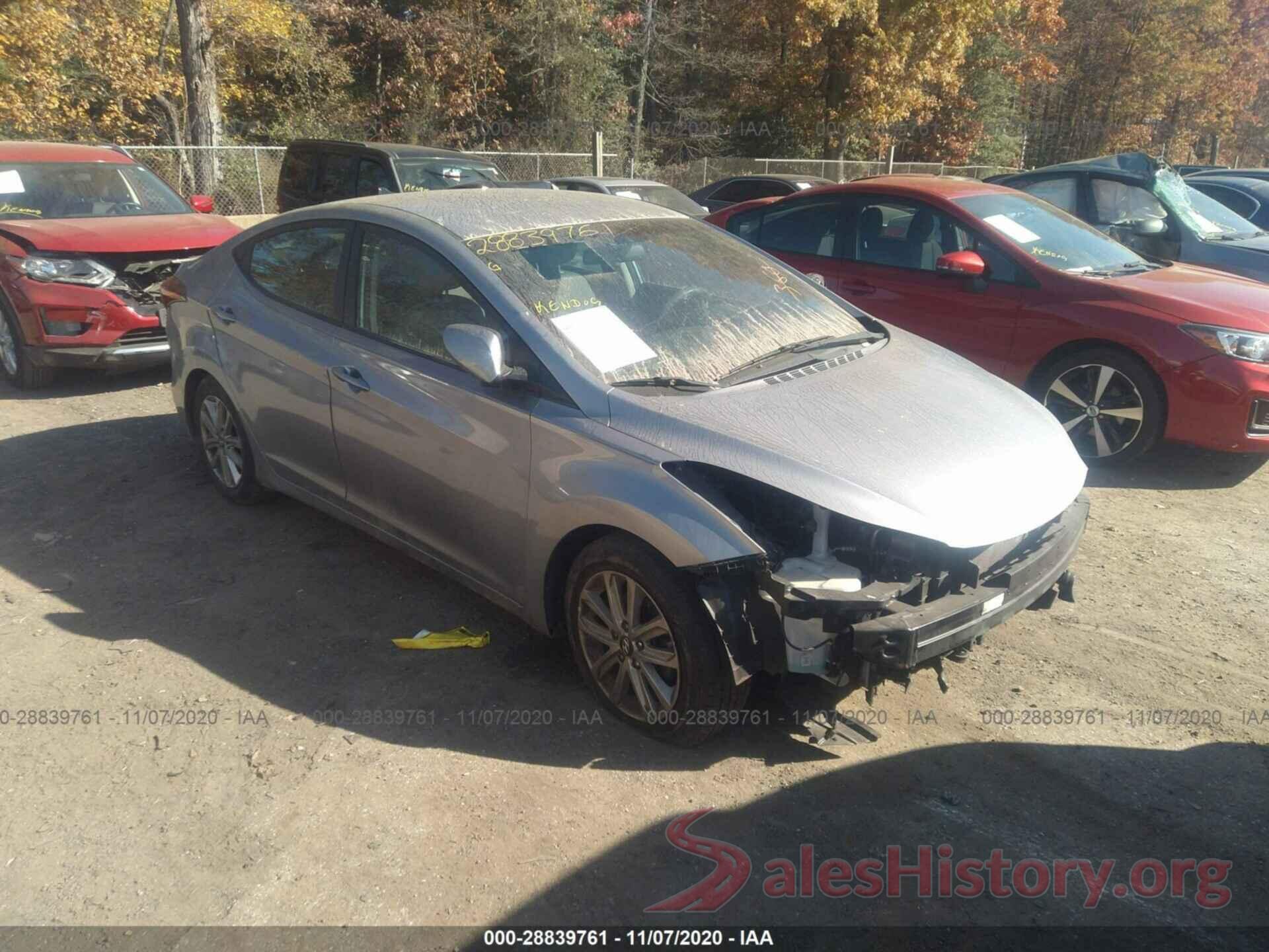 5NPDH4AE0GH661911 2016 HYUNDAI ELANTRA