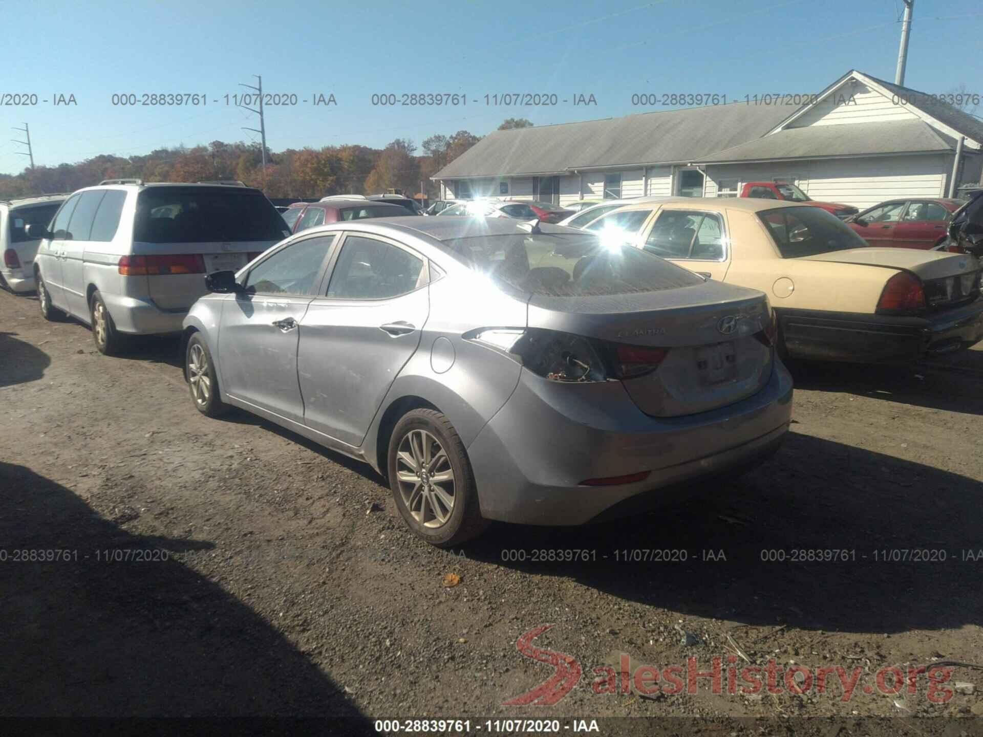 5NPDH4AE0GH661911 2016 HYUNDAI ELANTRA