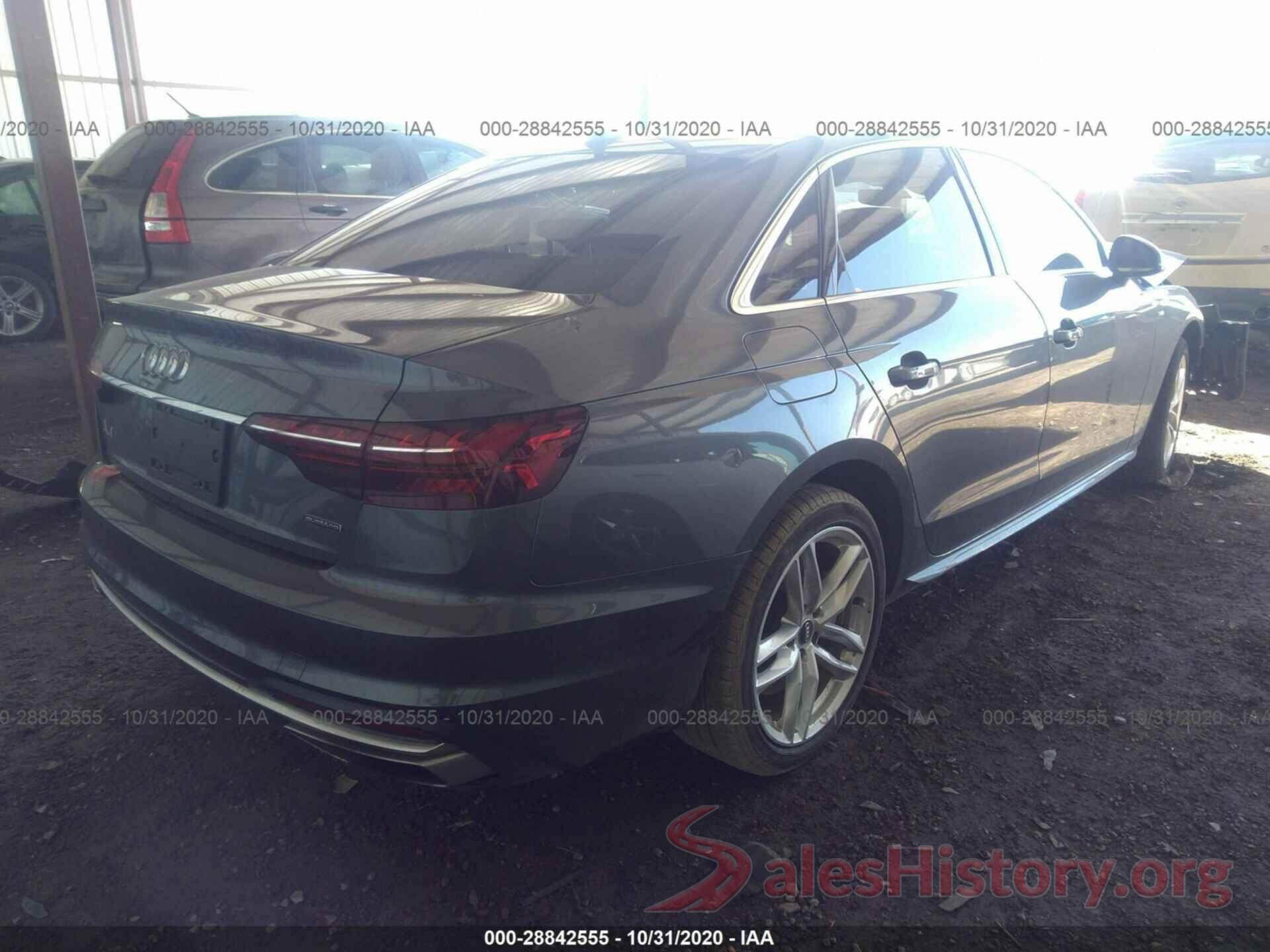 WAUDNAF46LN006229 2020 AUDI A4