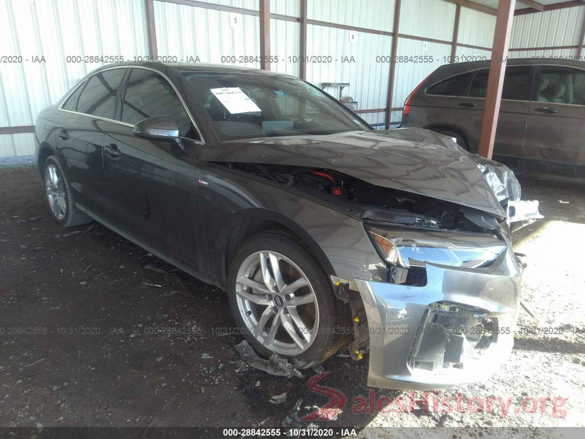 WAUDNAF46LN006229 2020 AUDI A4