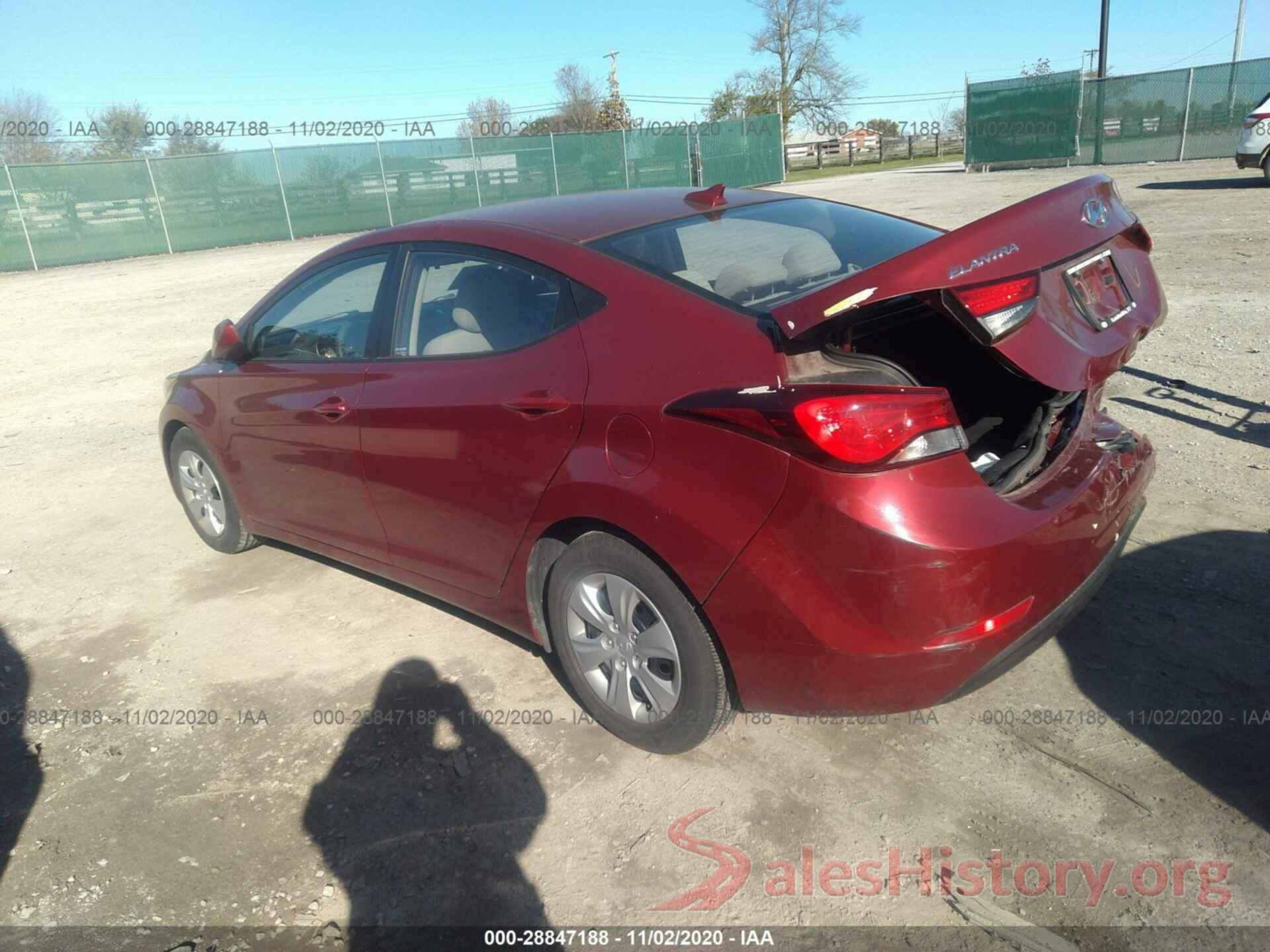 5NPDH4AE2GH762514 2016 HYUNDAI ELANTRA