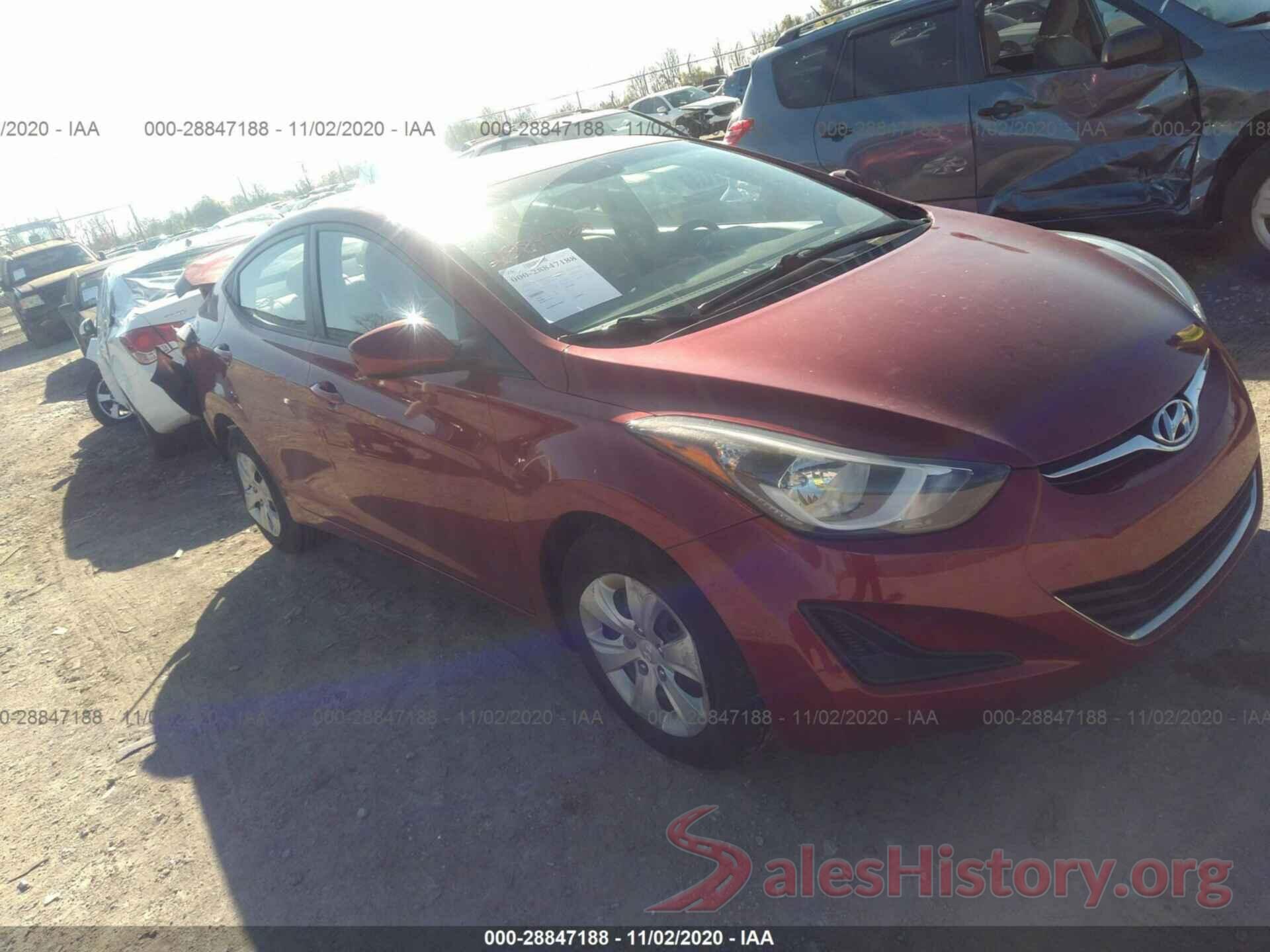 5NPDH4AE2GH762514 2016 HYUNDAI ELANTRA