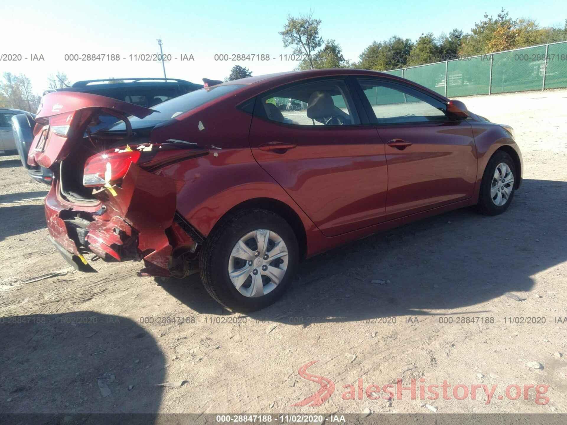 5NPDH4AE2GH762514 2016 HYUNDAI ELANTRA