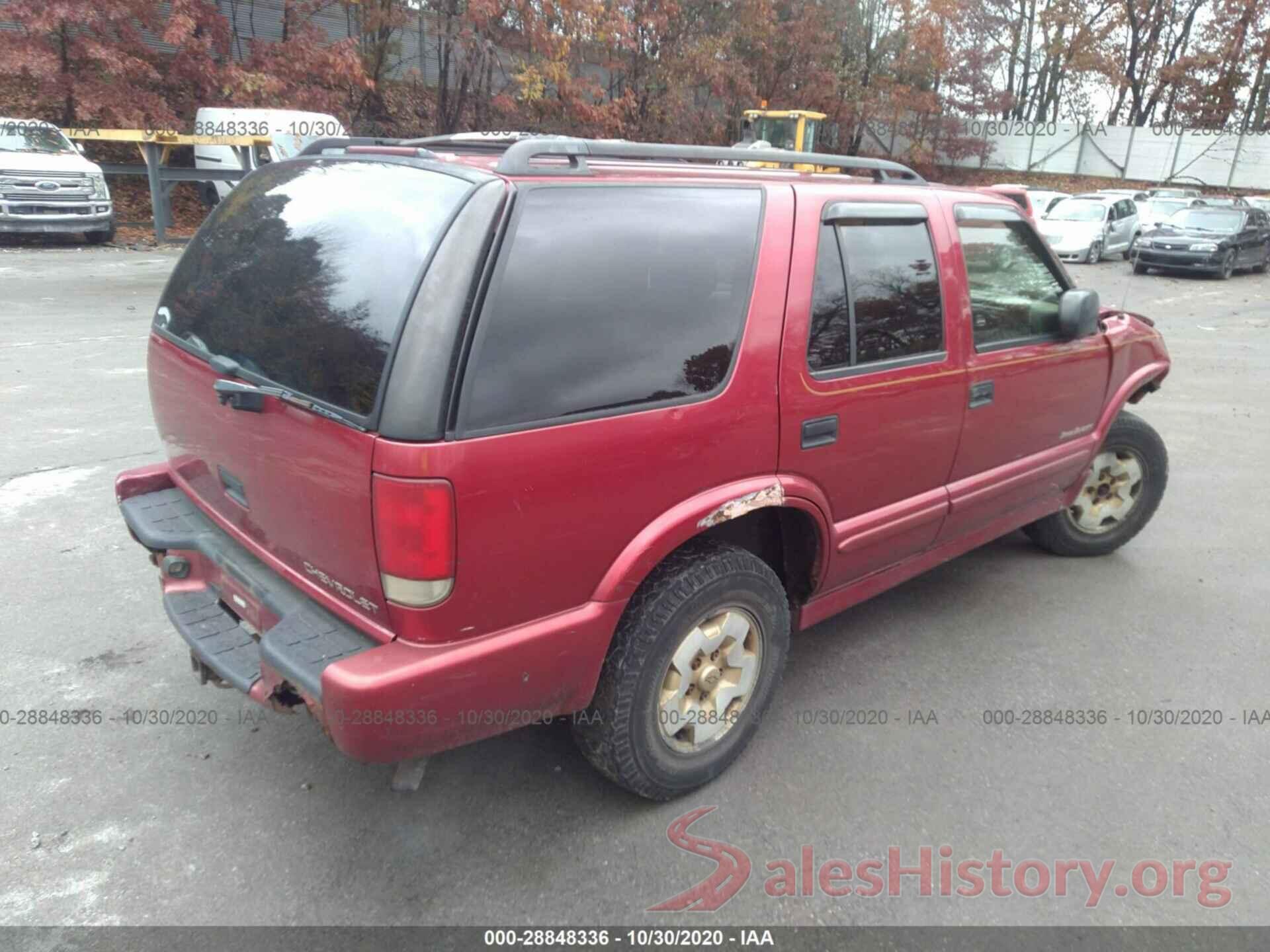 1GNDT13W6Y2263633 2000 CHEVROLET BLAZER