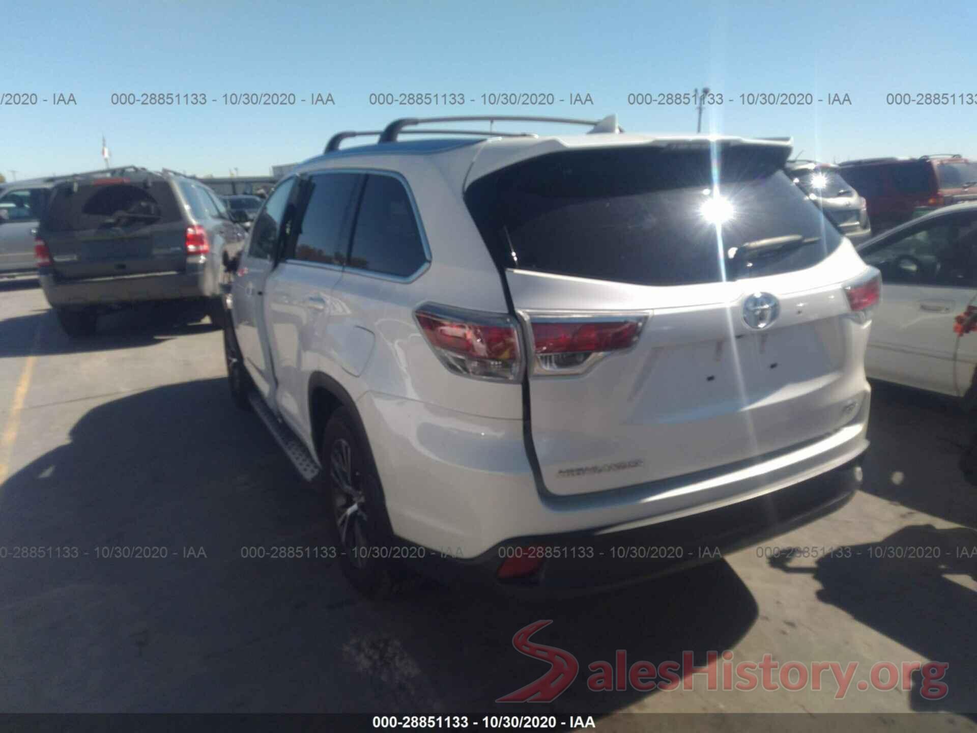 5TDKKRFH2GS165933 2016 TOYOTA HIGHLANDER