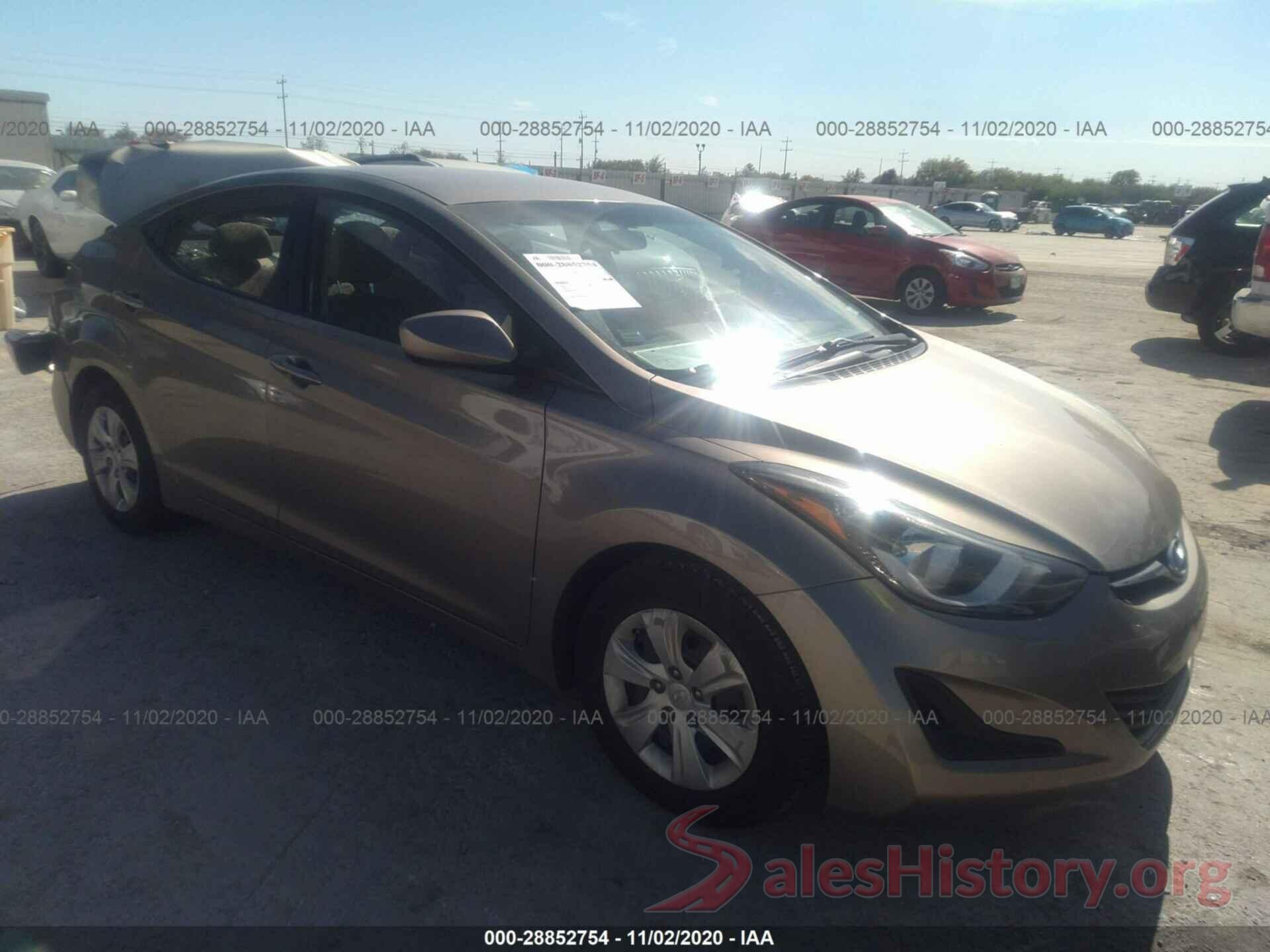 5NPDH4AE4GH675276 2016 HYUNDAI ELANTRA