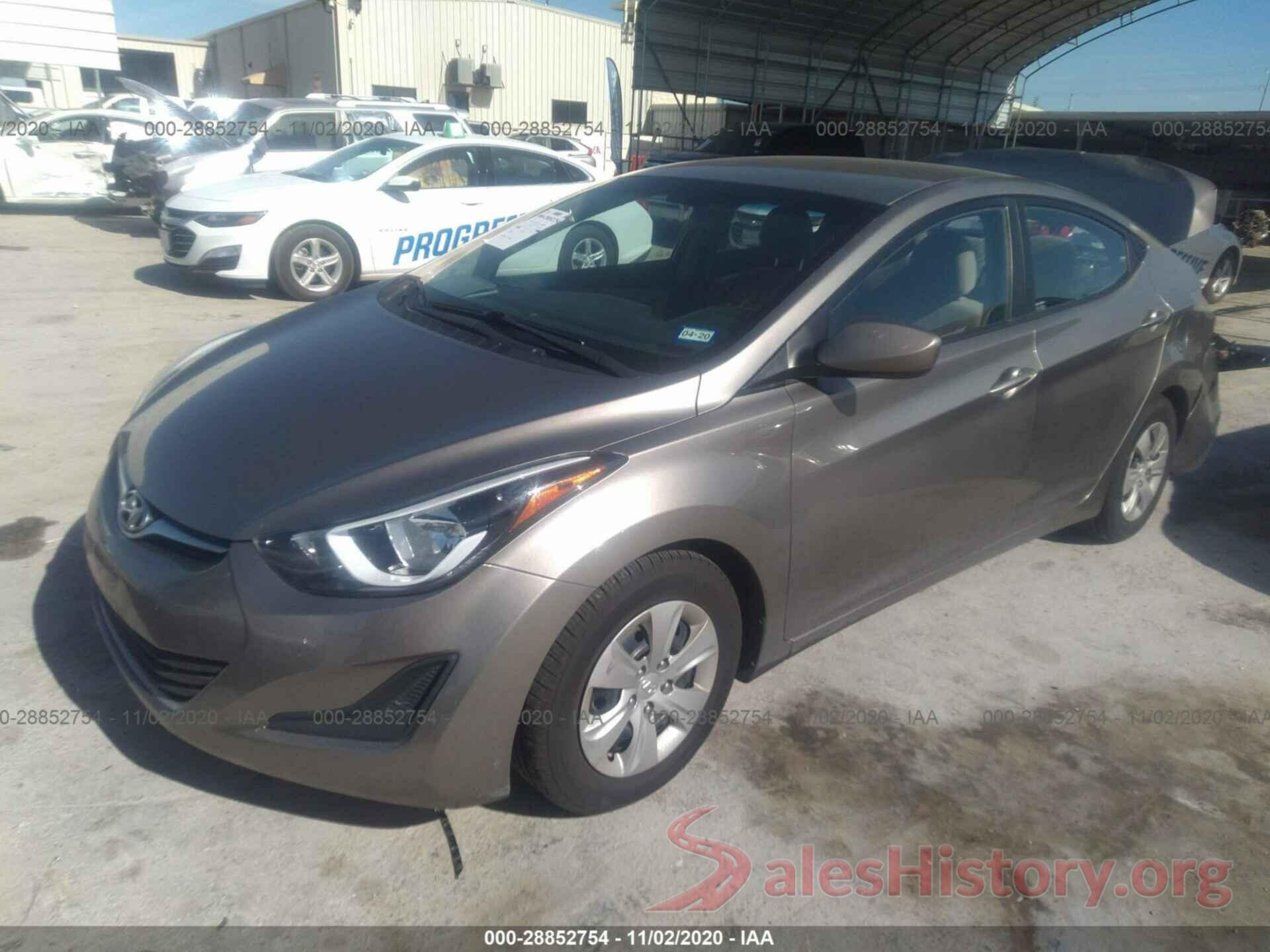 5NPDH4AE4GH675276 2016 HYUNDAI ELANTRA