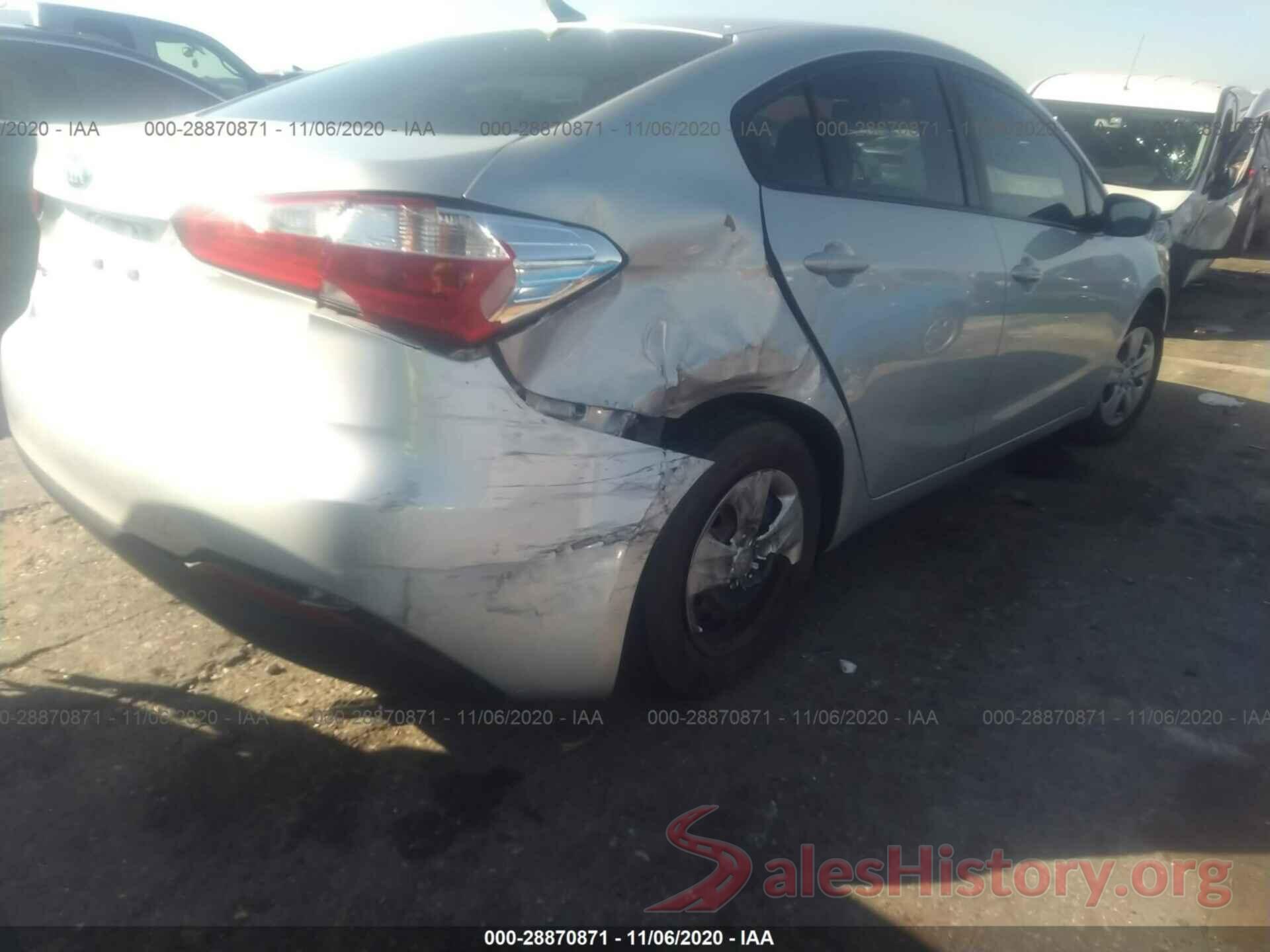 KNAFK4A61G5485581 2016 KIA FORTE