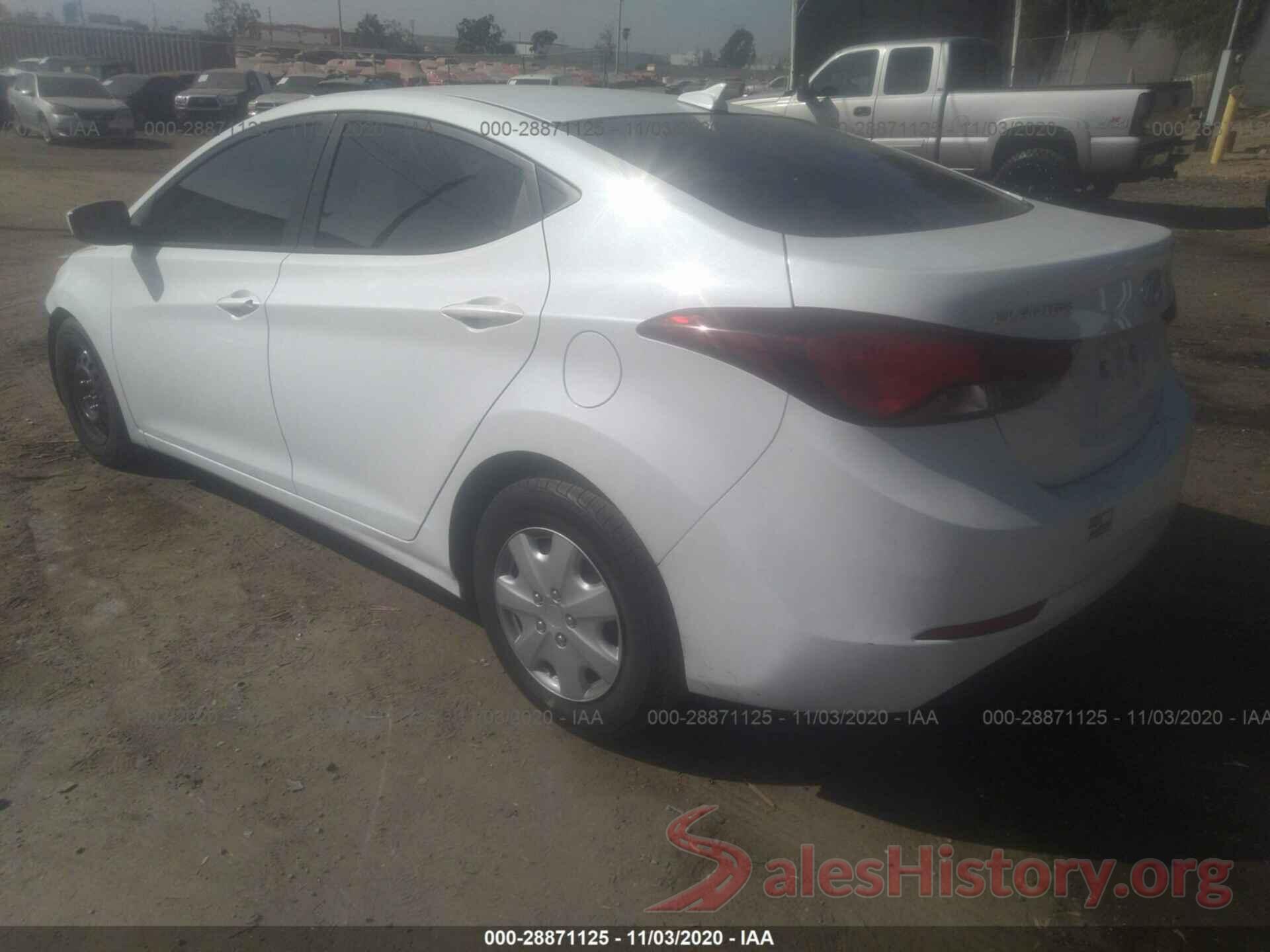 5NPDH4AE2GH786165 2016 HYUNDAI ELANTRA