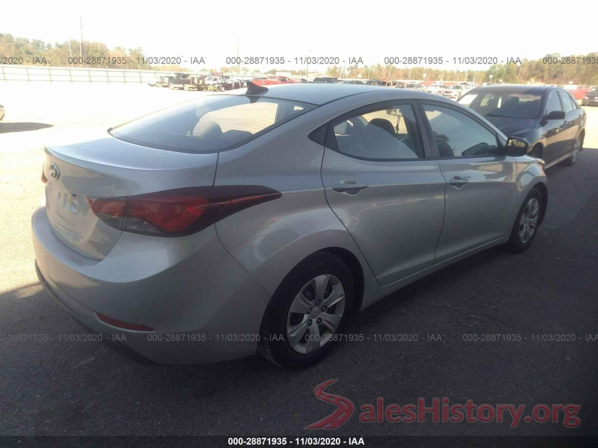 5NPDH4AE3GH699987 2016 HYUNDAI ELANTRA