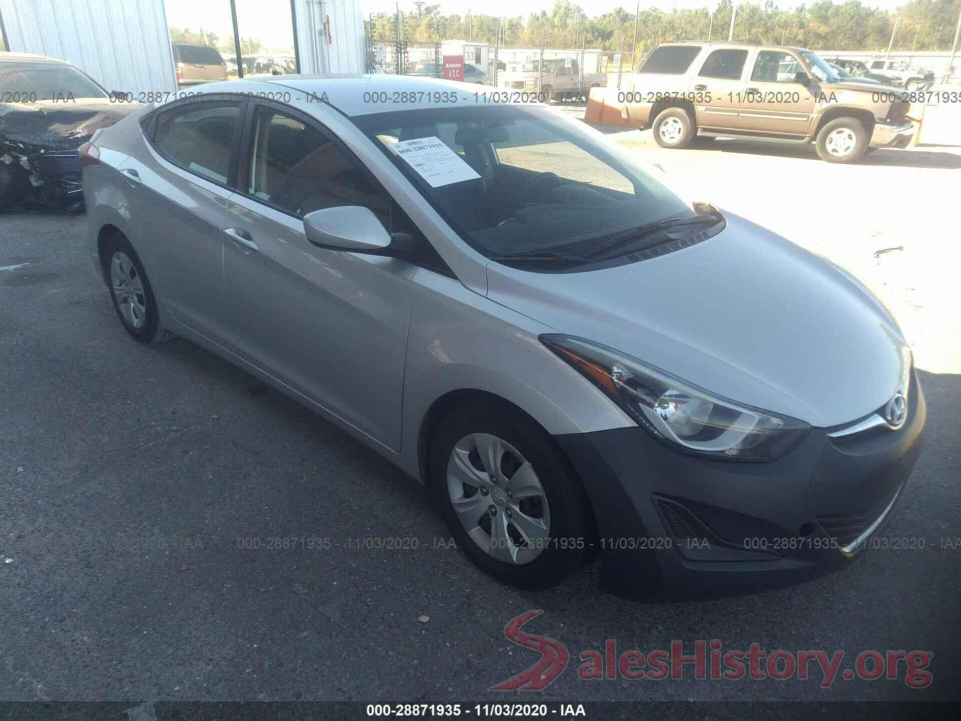 5NPDH4AE3GH699987 2016 HYUNDAI ELANTRA