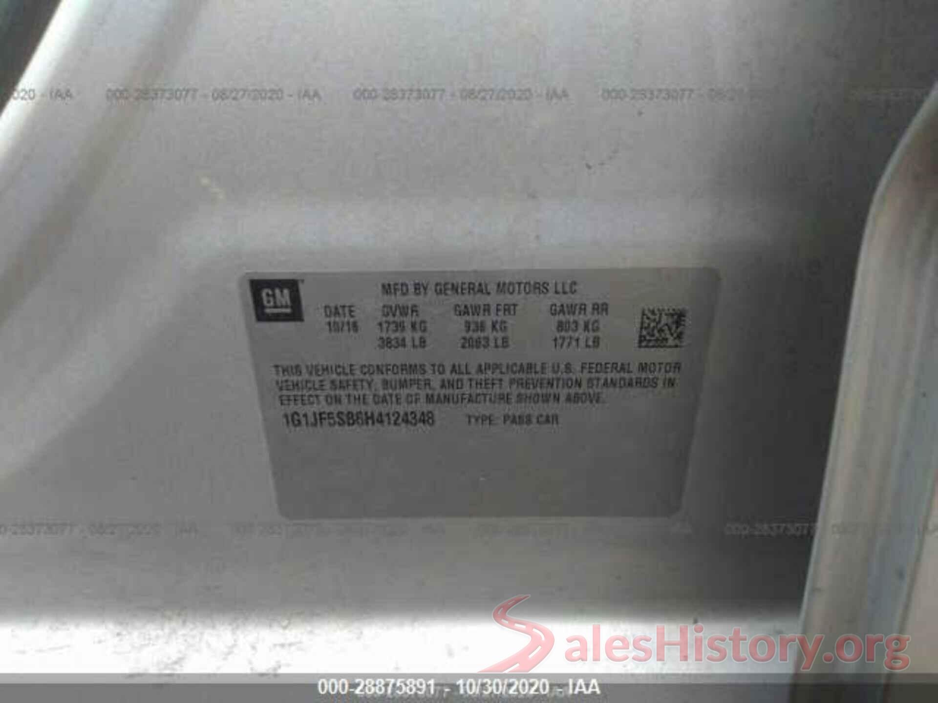 1G1JF5SB6H4124348 2017 CHEVROLET SONIC