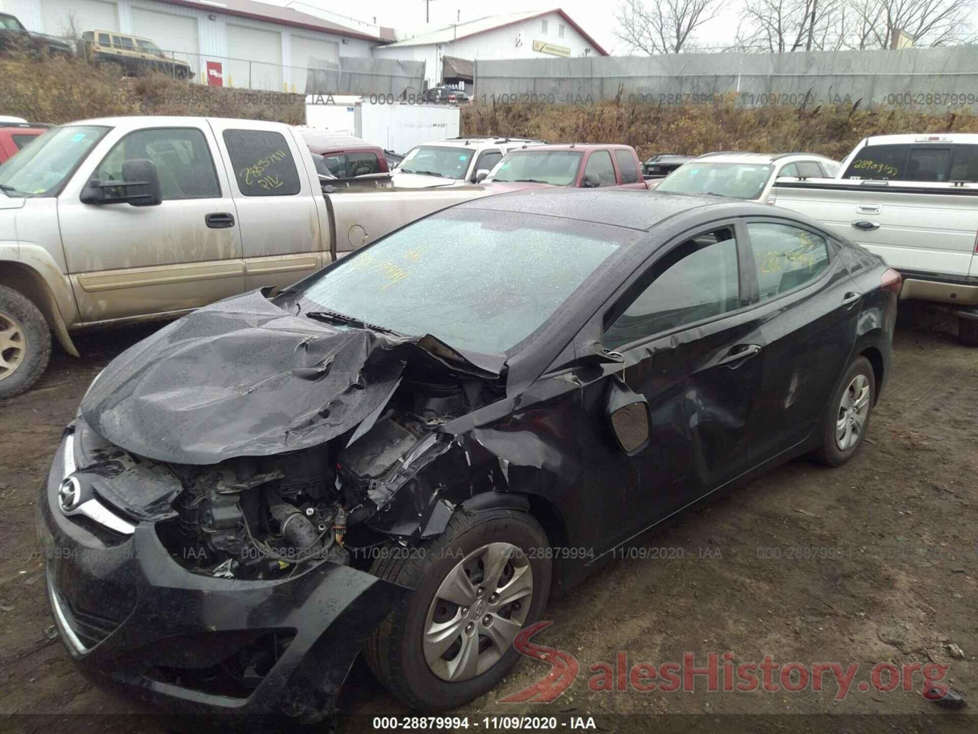 5NPDH4AE1GH709352 2016 HYUNDAI ELANTRA