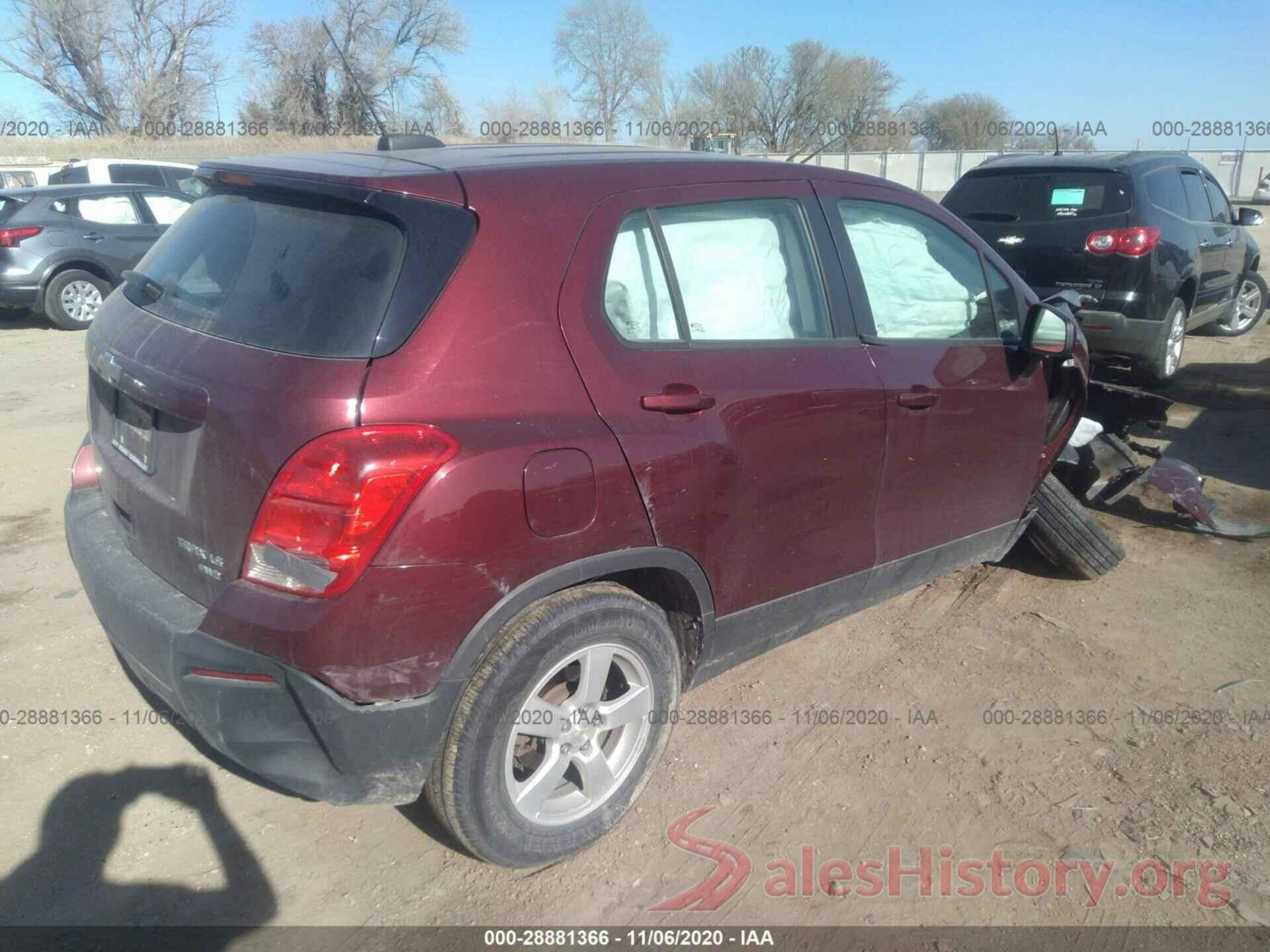 3GNCJNSB2GL246297 2016 CHEVROLET TRAX