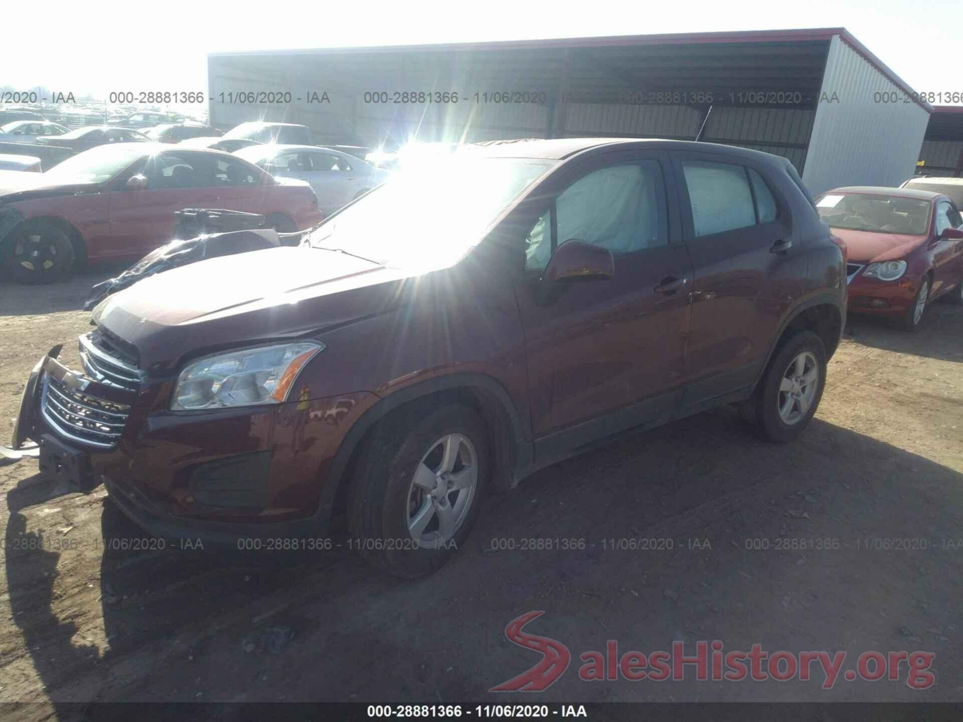 3GNCJNSB2GL246297 2016 CHEVROLET TRAX