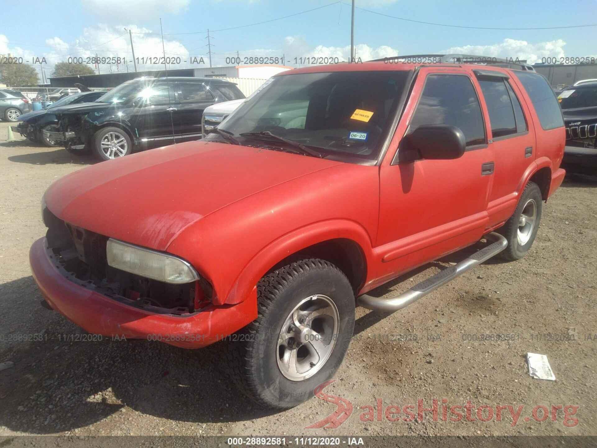 1GNCS13W22K114383 2002 CHEVROLET BLAZER