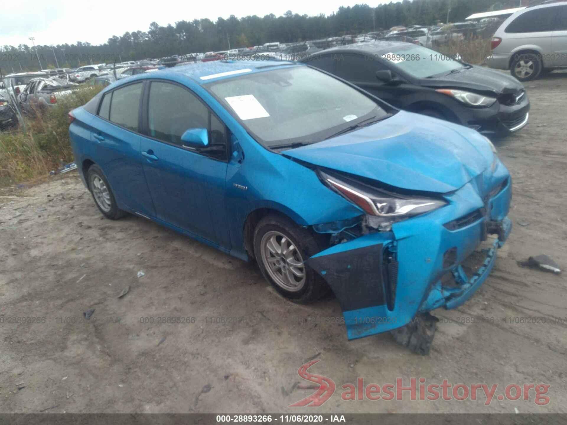 JTDKARFU6K3071225 2019 TOYOTA PRIUS