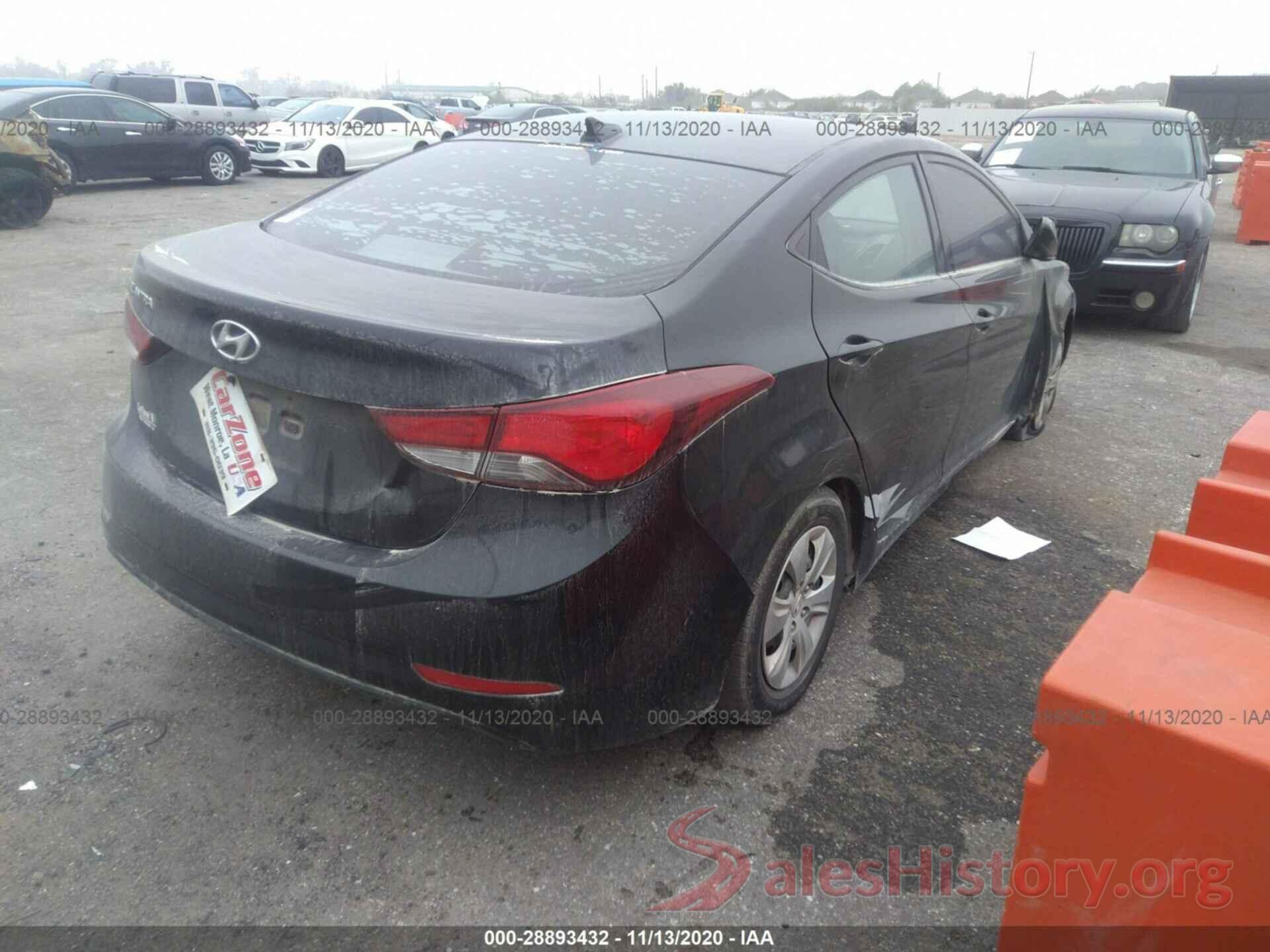 KMHDH4AE2GU626675 2016 HYUNDAI ELANTRA