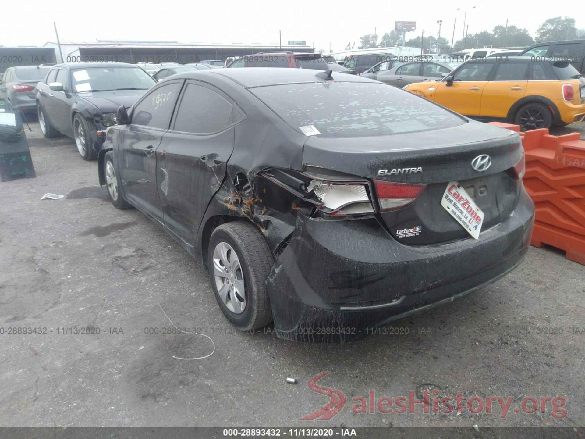 KMHDH4AE2GU626675 2016 HYUNDAI ELANTRA