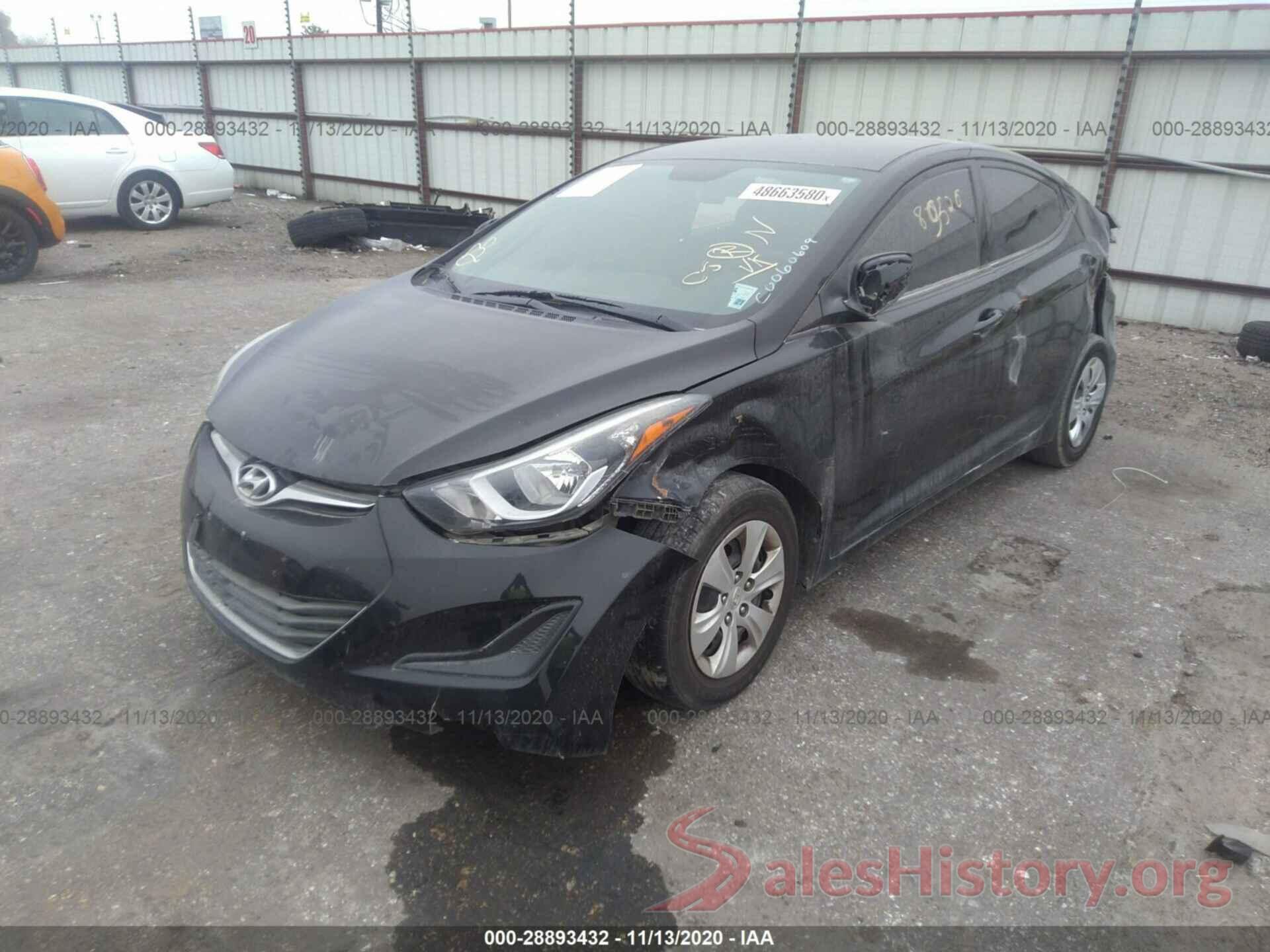 KMHDH4AE2GU626675 2016 HYUNDAI ELANTRA