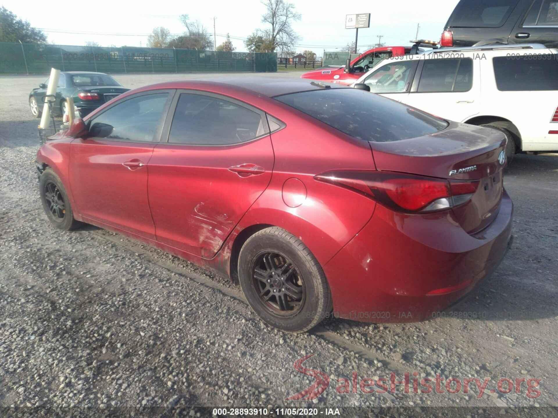 5NPDH4AE4GH734102 2016 HYUNDAI ELANTRA