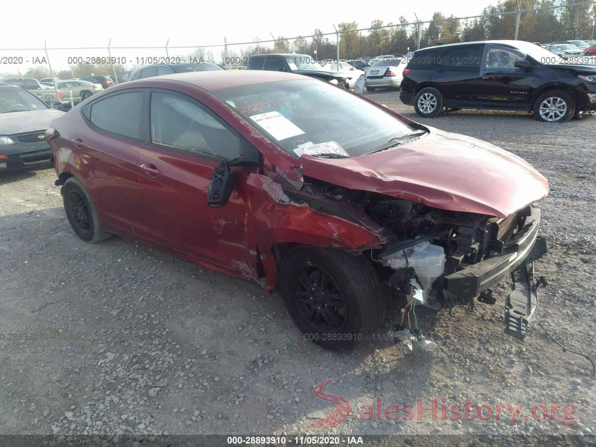 5NPDH4AE4GH734102 2016 HYUNDAI ELANTRA