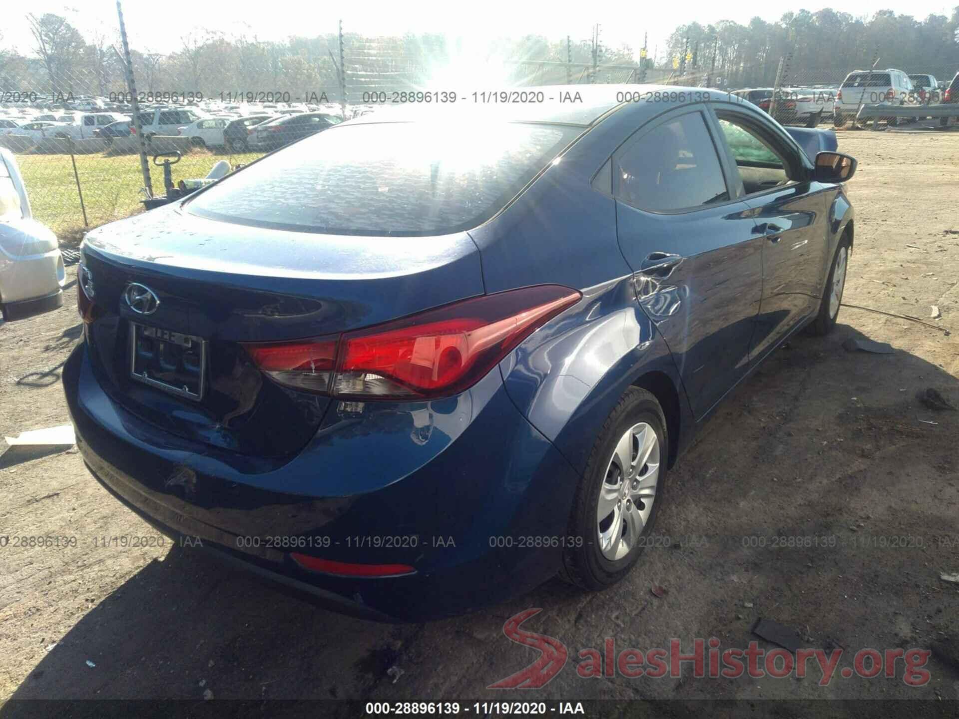 5NPDH4AE4GH769383 2016 HYUNDAI ELANTRA